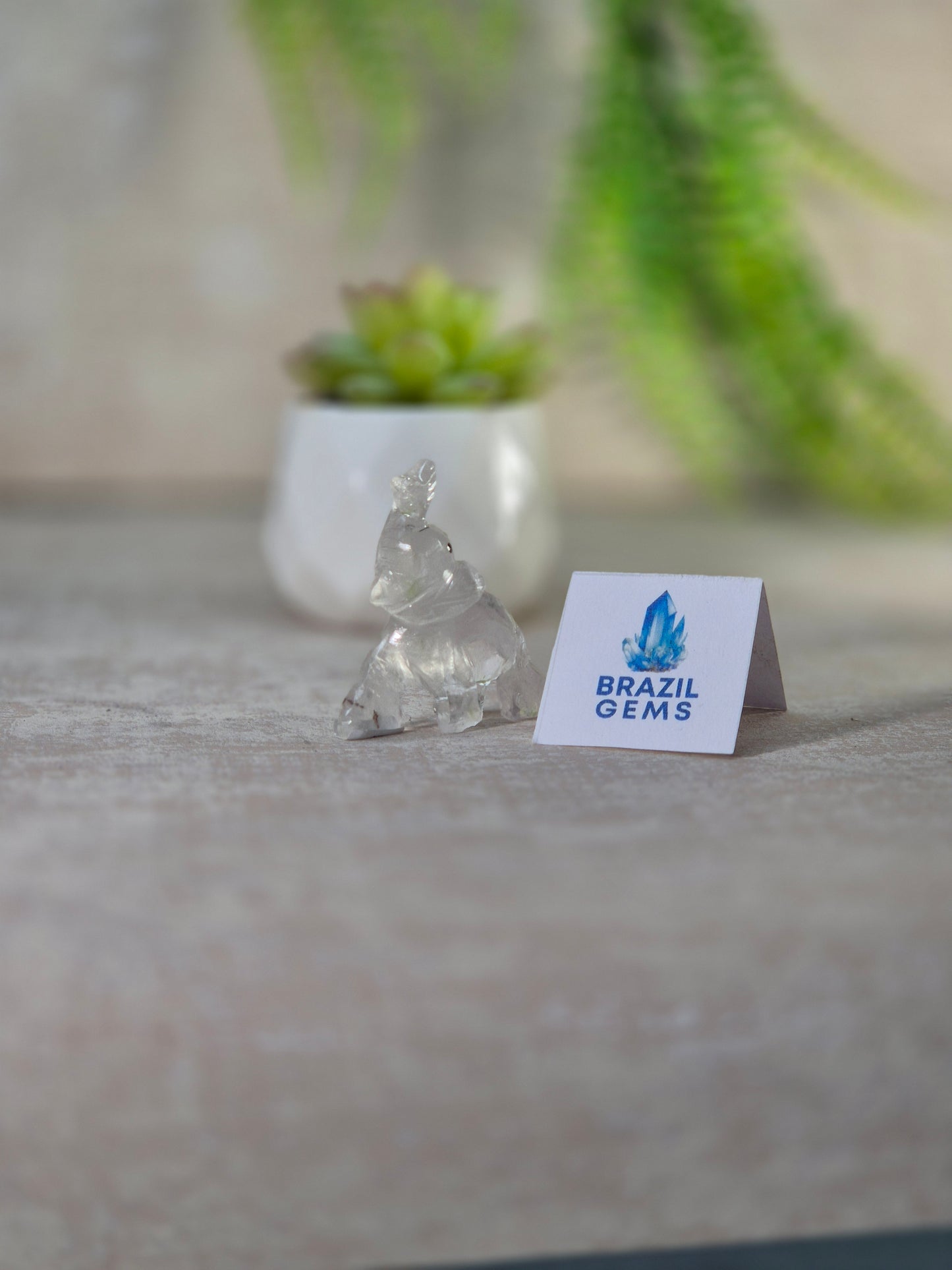 Clear Quartz Elephant