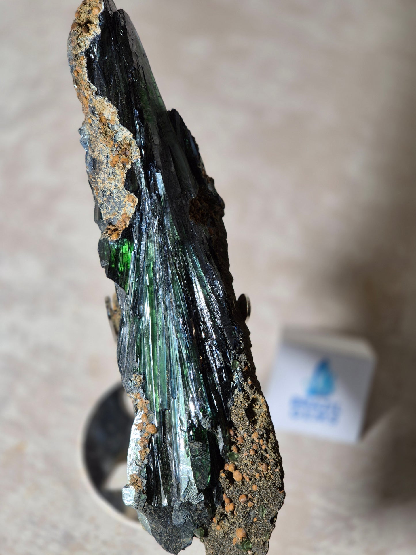 Vivianite on stand