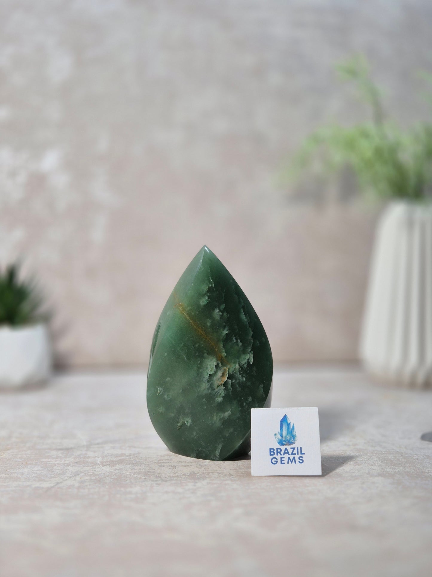 Green Aventurine Flame