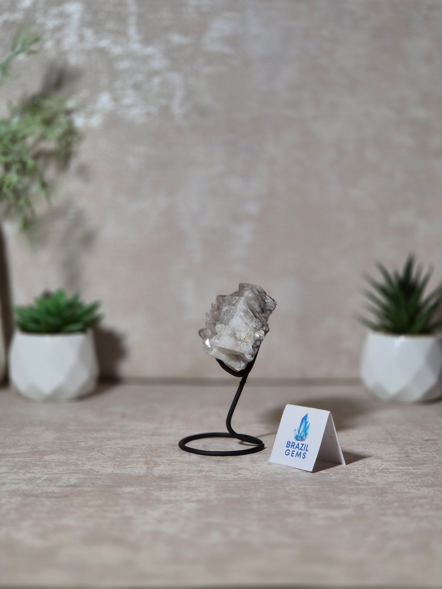 Lithium Quartz Cluster on stand