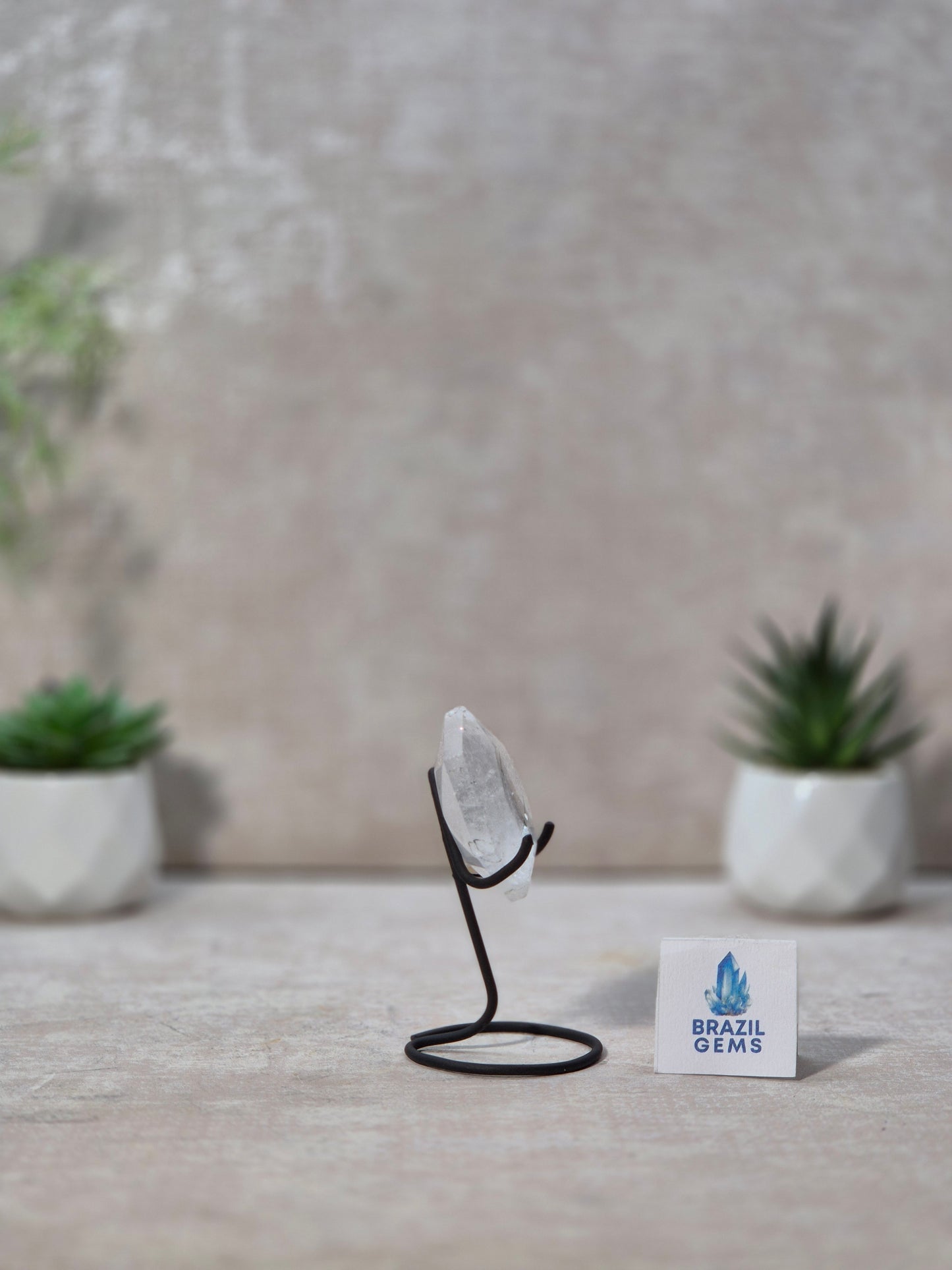 Clear Quartz David Star on stand