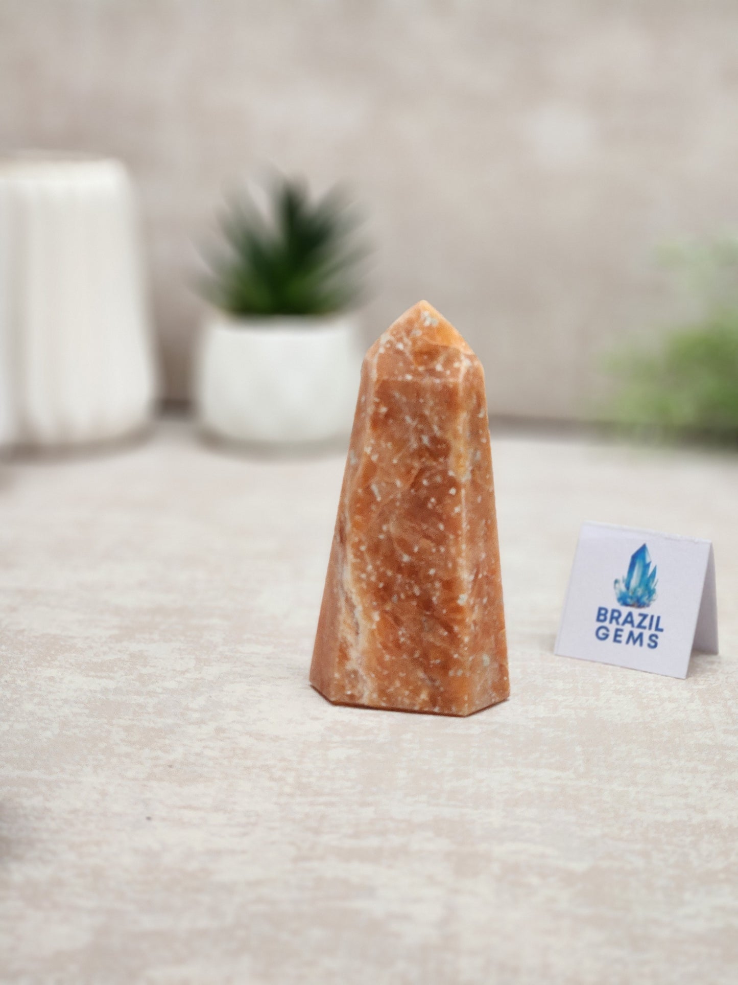 Orange Calcite Point