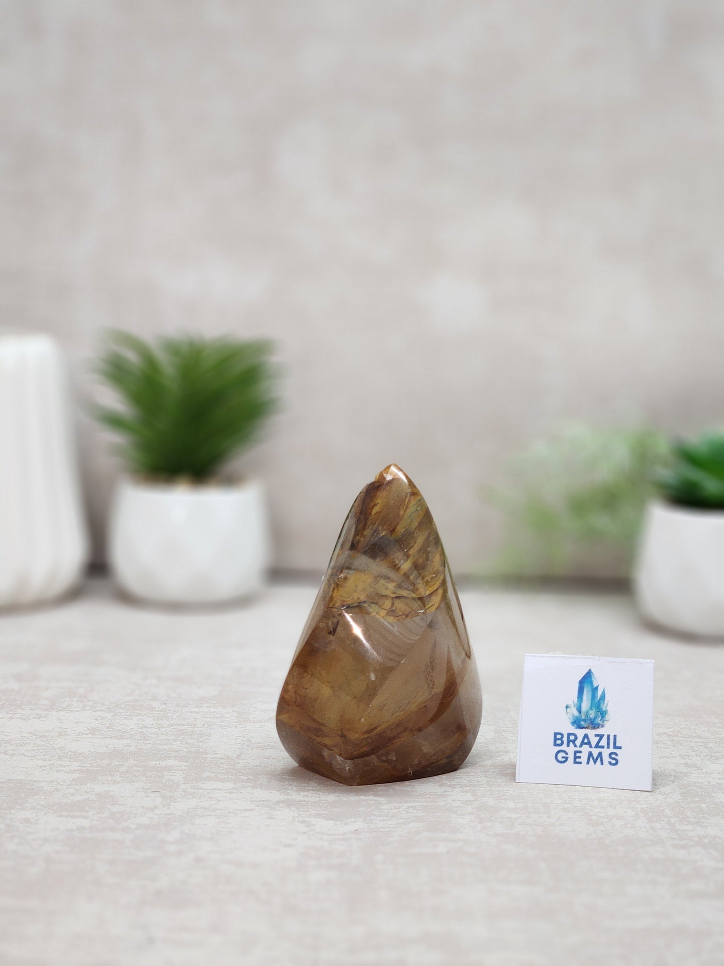 Yellow Hematoid Quartz Flame