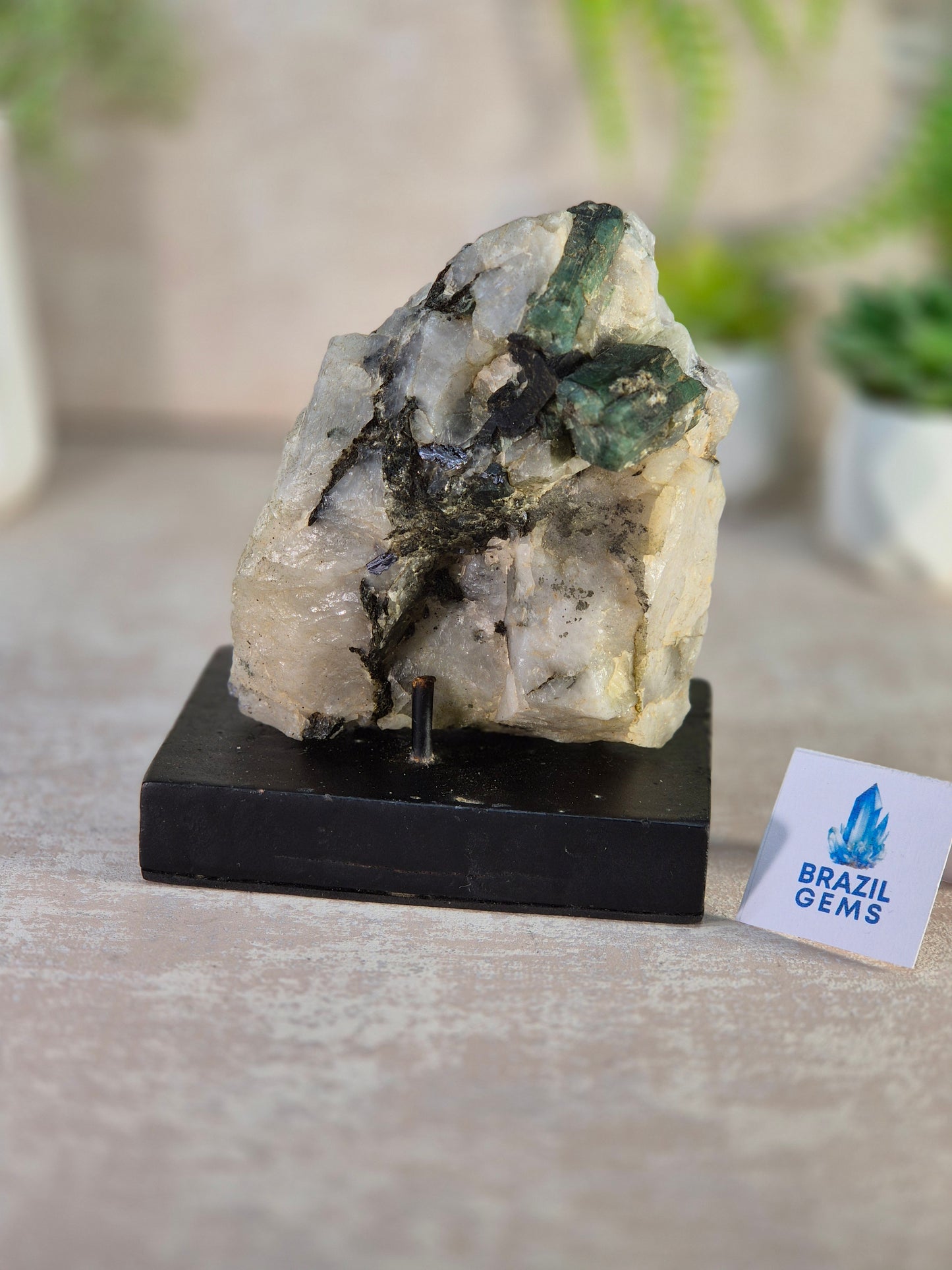 Emerald, Xist and Quartz specimen