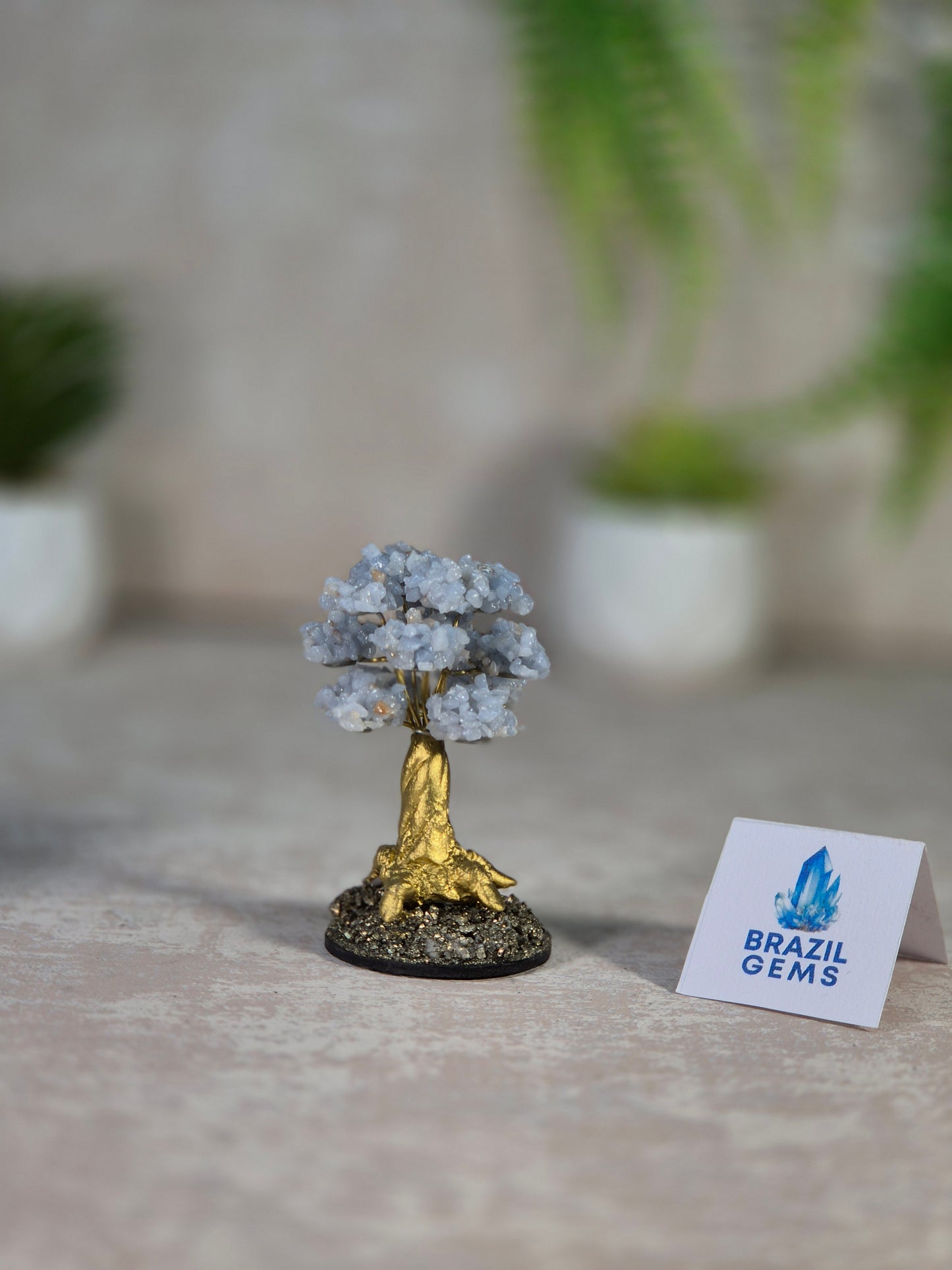 Angelite, Chrysocolla or Pink Opal Gemstone Tree