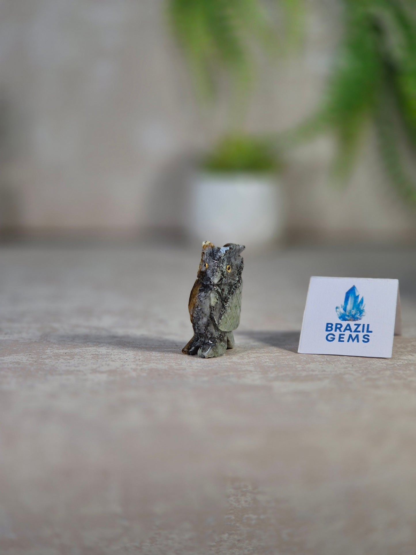 Mosaic Calcite Owl