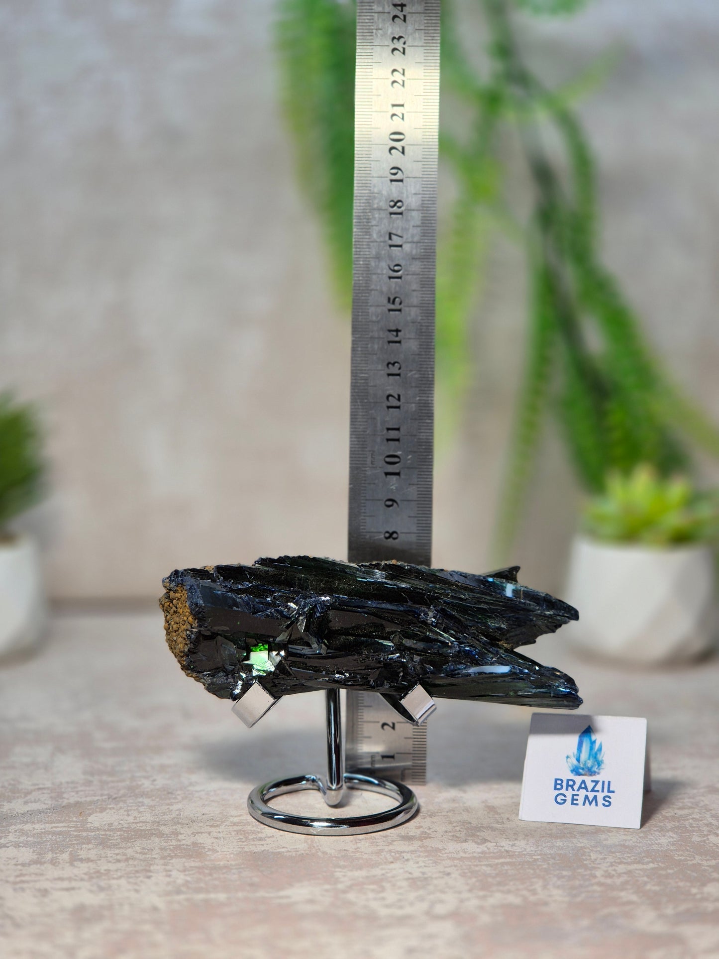 Vivianite on stand