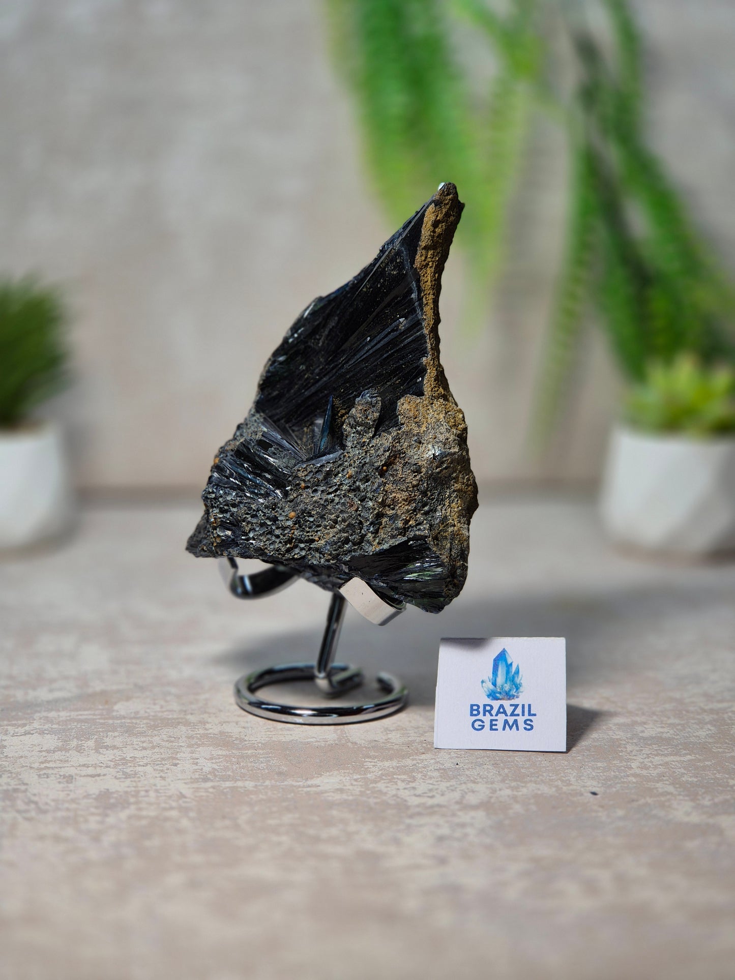 Vivianite on stand