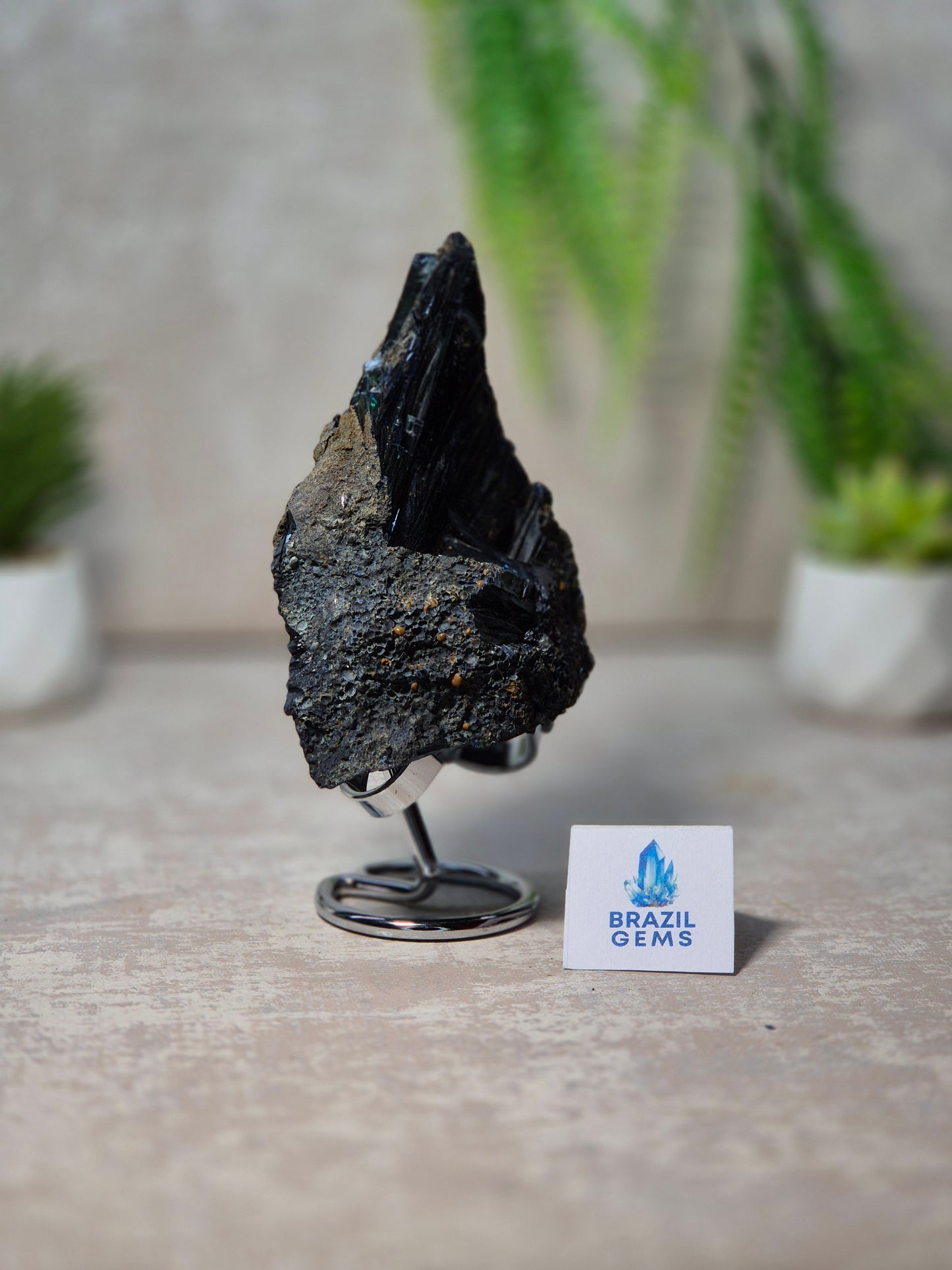 Vivianite on stand