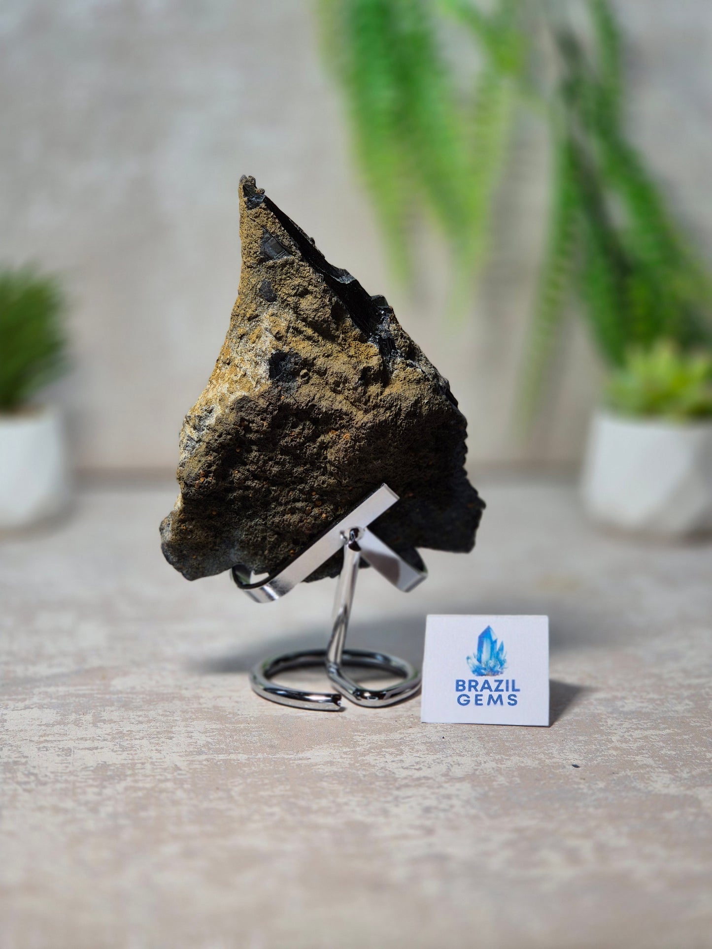 Vivianite on stand