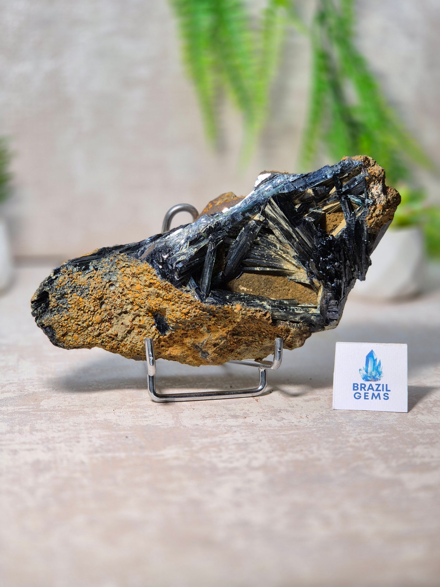 Vivianite on stand
