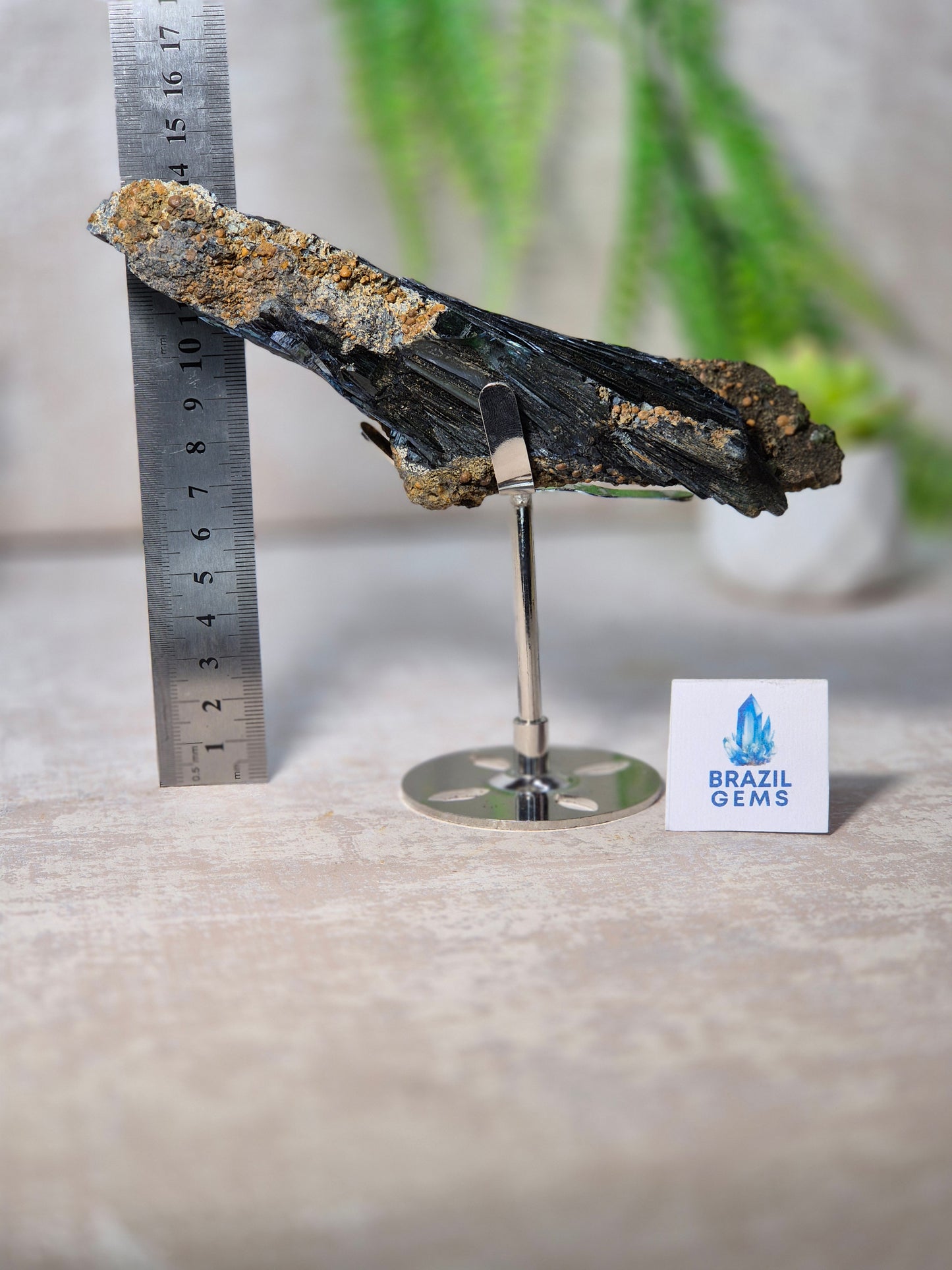 Vivianite on stand