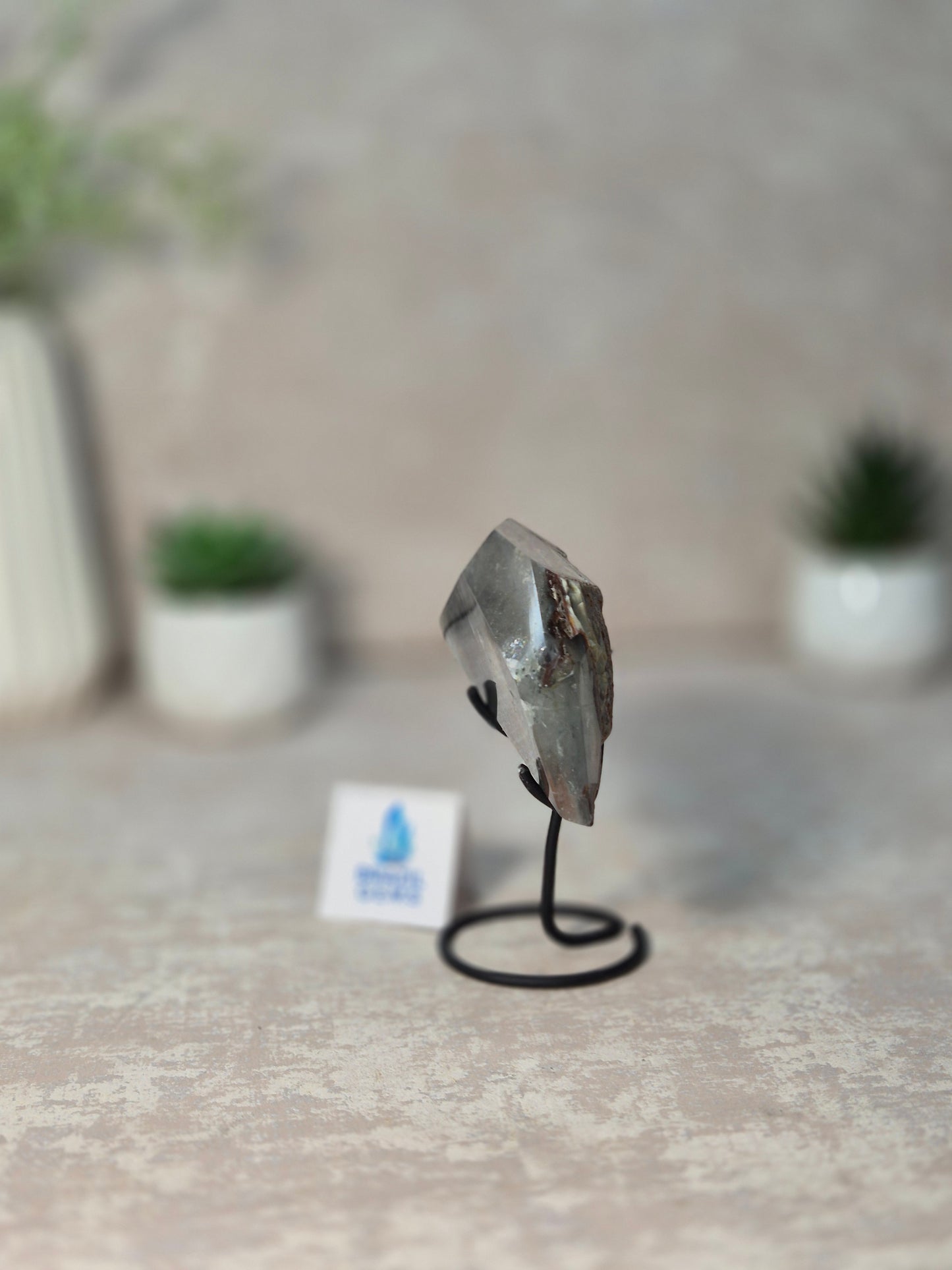 Free Form Blue Tara with Calcite Mosaic on stand