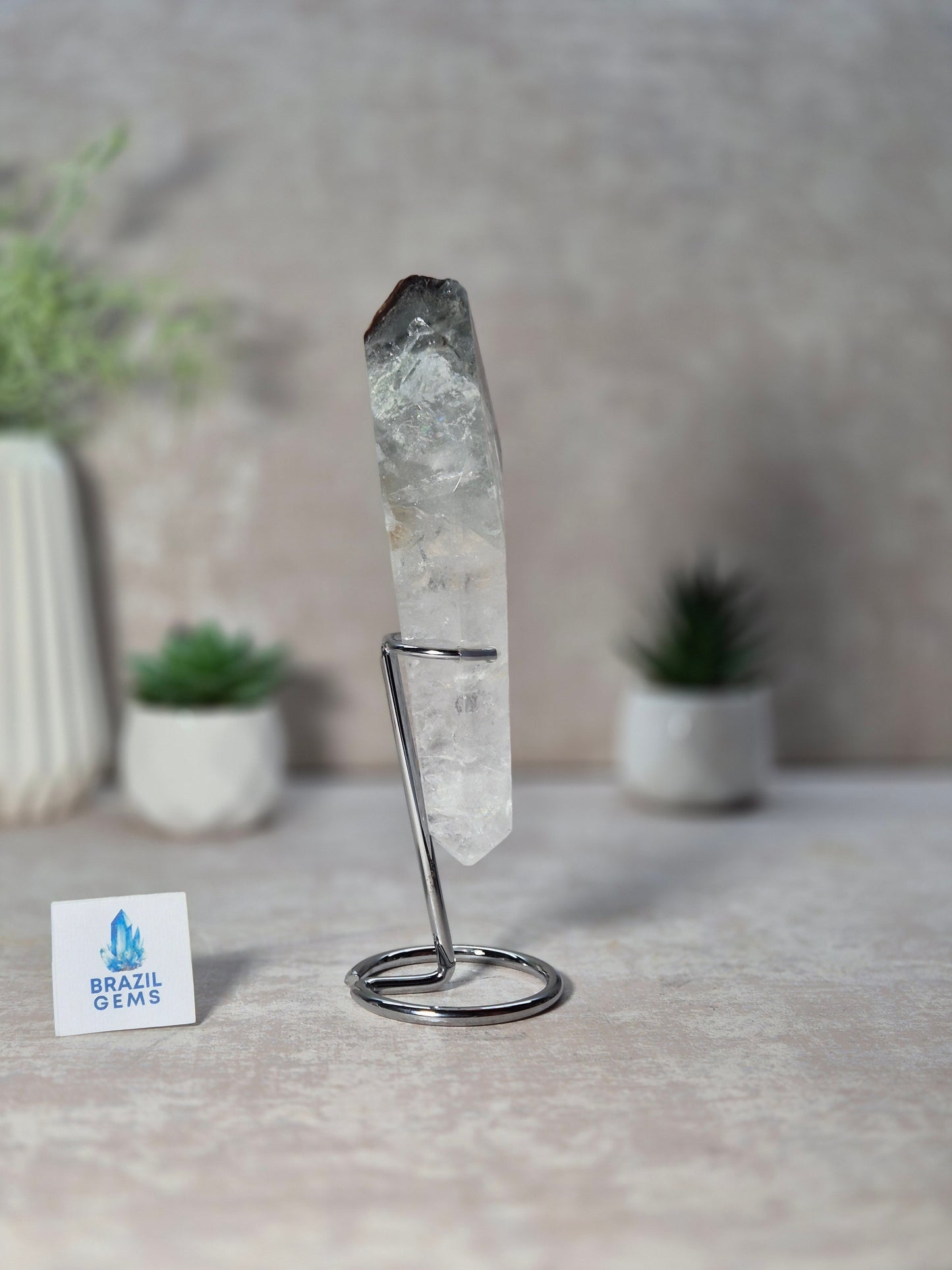 Free Form Blue Tara with Calcite Mosaic on stand