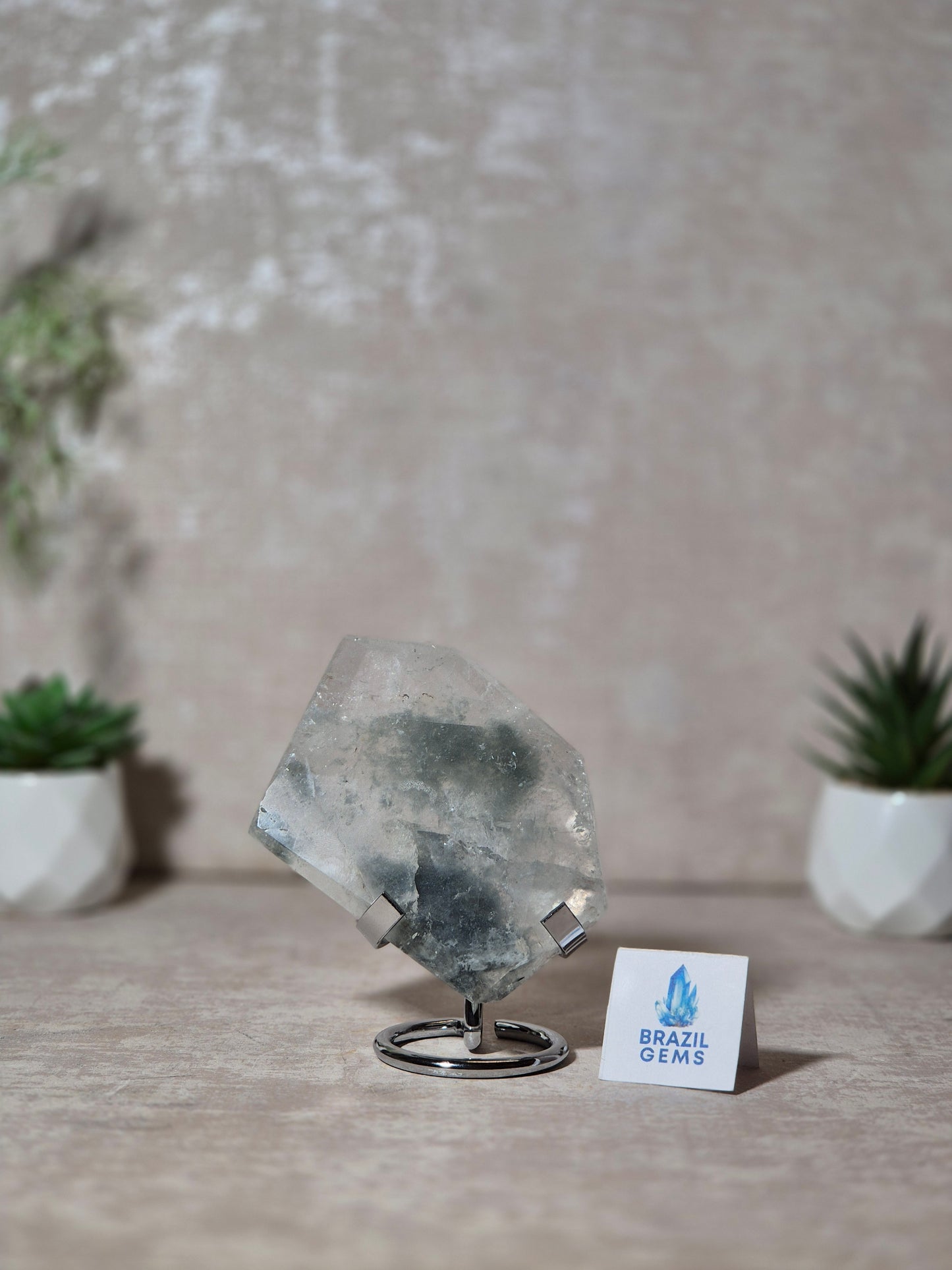 Blue Tara Slab on stand