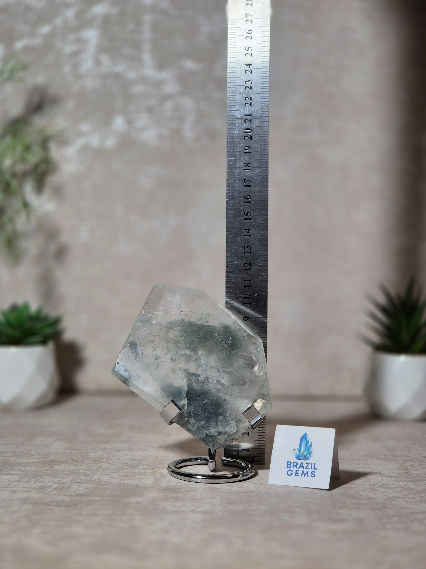 Blue Tara Slab on stand