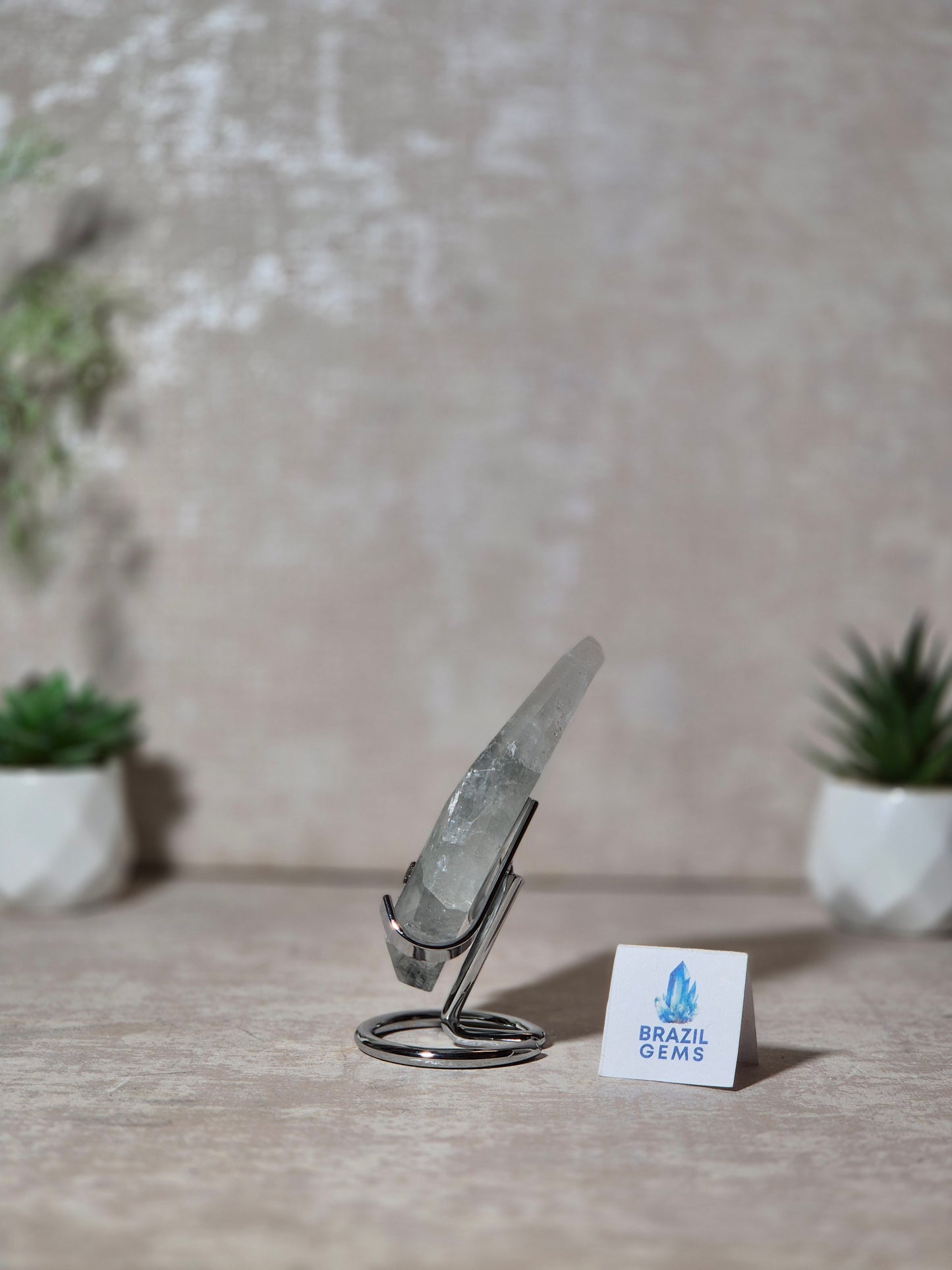 Blue Tara Slab on stand
