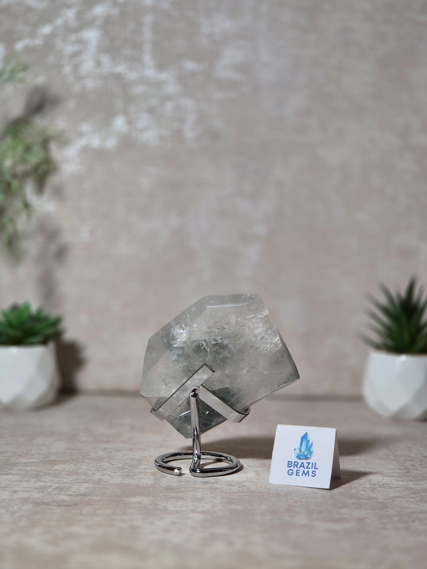 Blue Tara Slab on stand