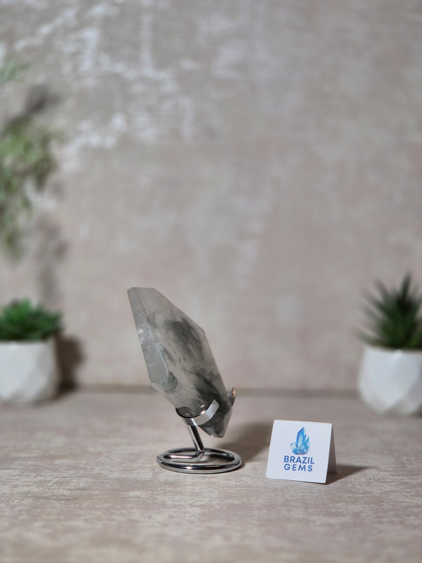 Blue Tara Slab on stand