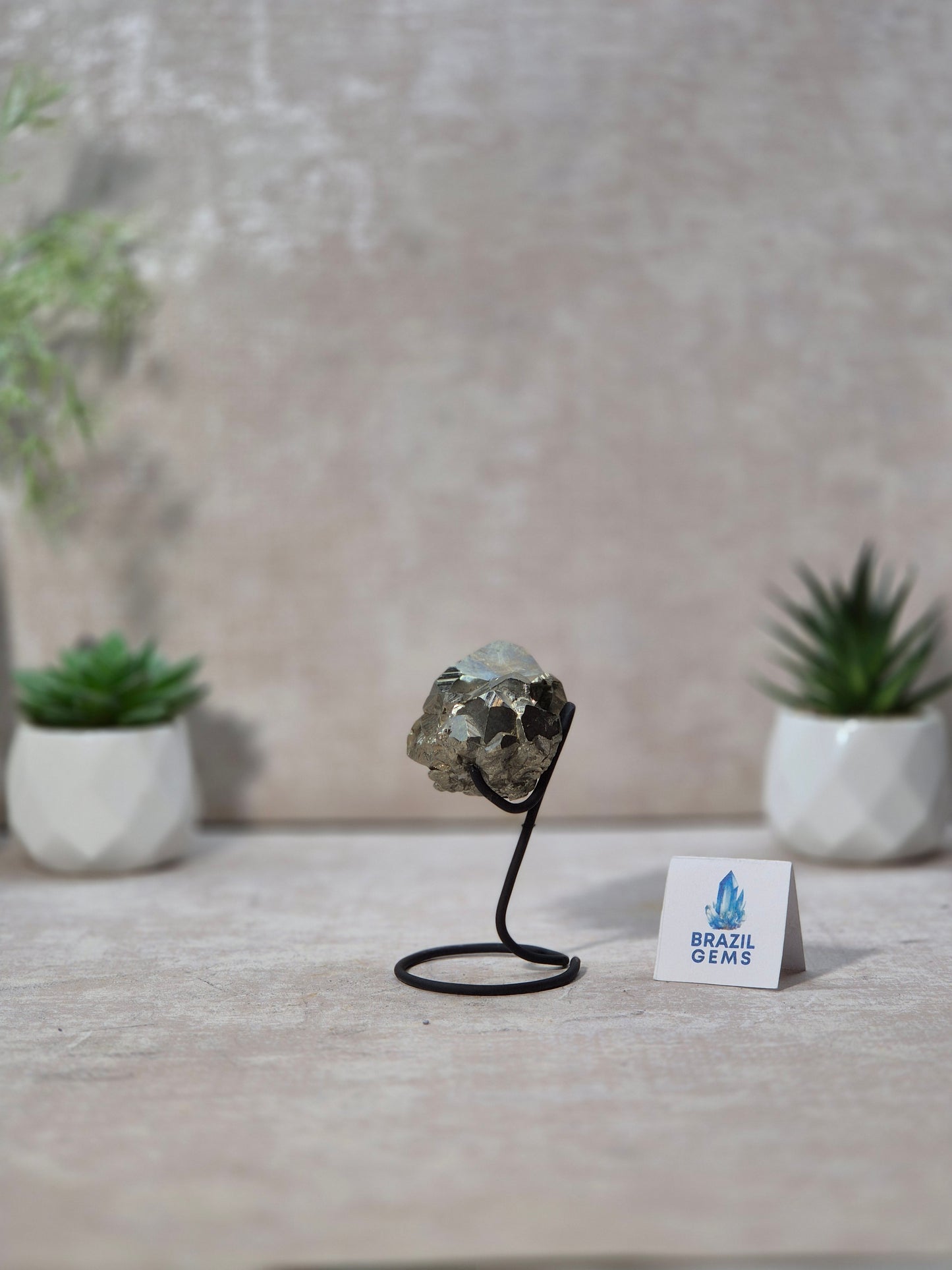 Dodecahedron Pyrite on stand