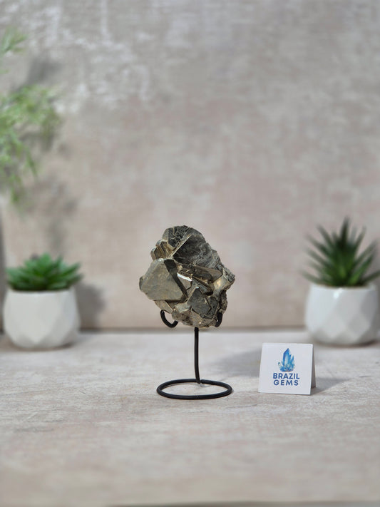 Dodecahedron Pyrite on stand