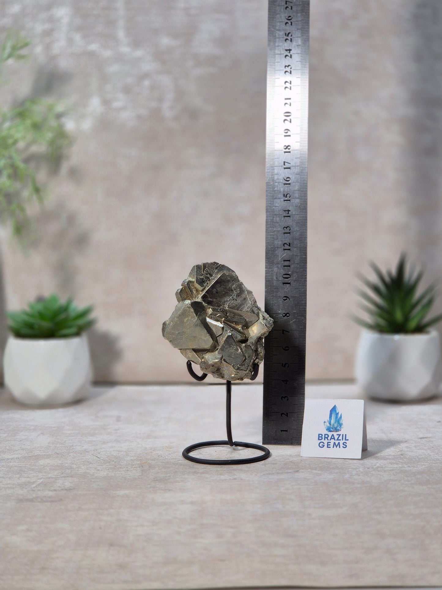 Dodecahedron Pyrite on stand