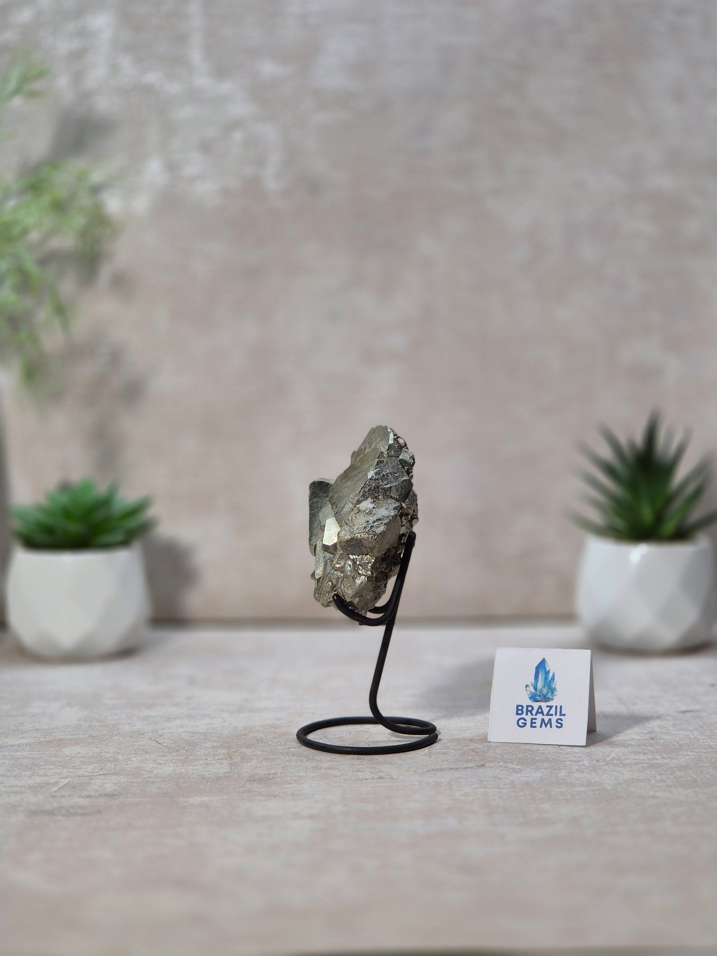 Dodecahedron Pyrite on stand
