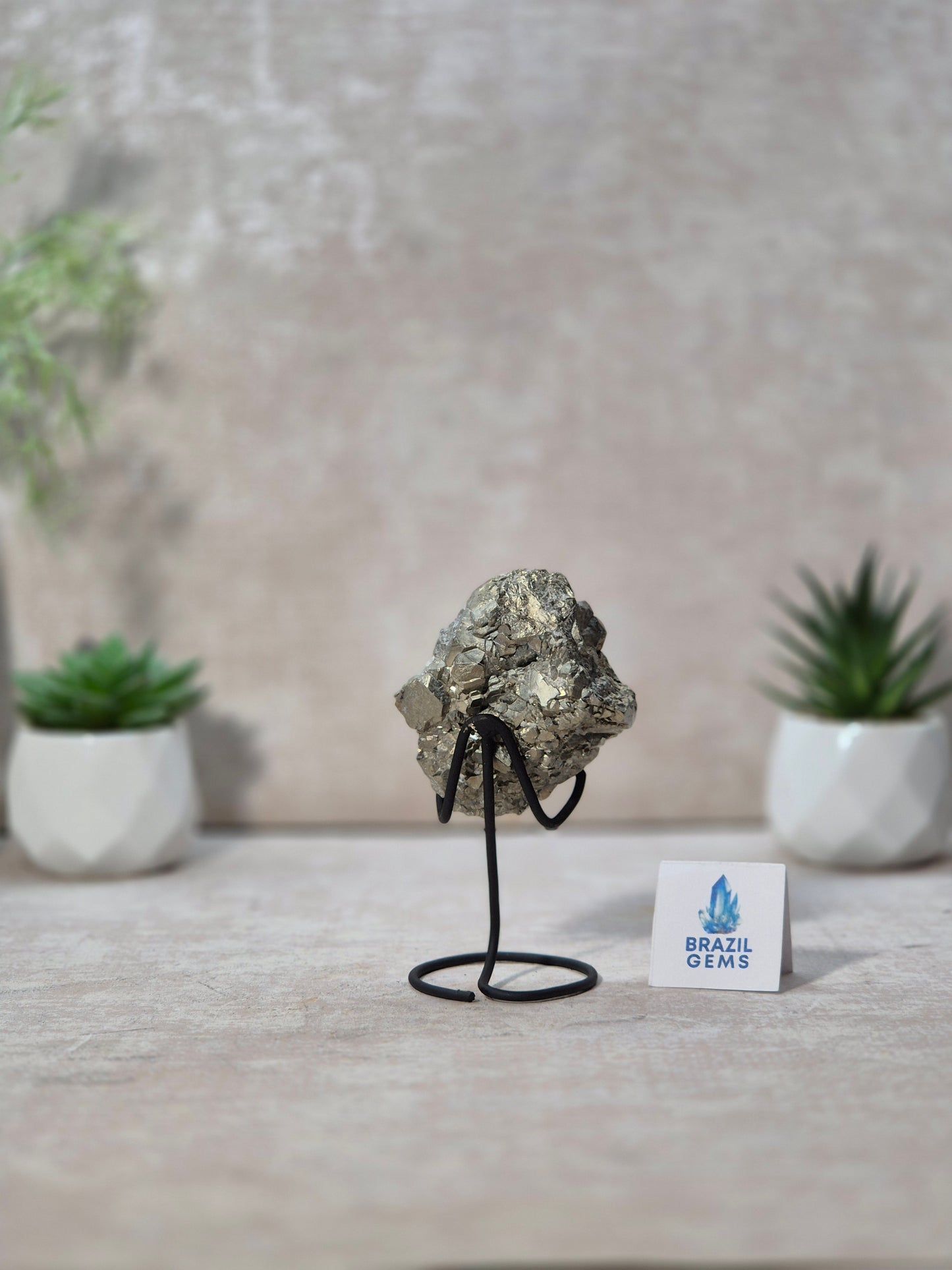 Dodecahedron Pyrite on stand