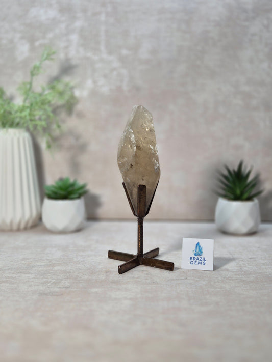 Free Form Citrine on stand