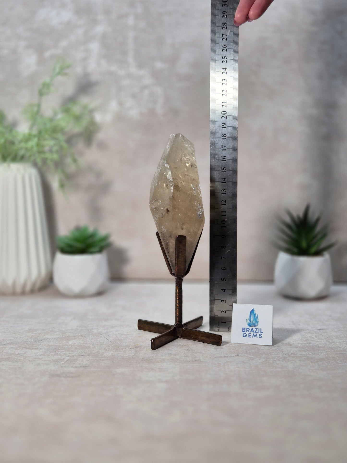 Free Form Citrine on stand