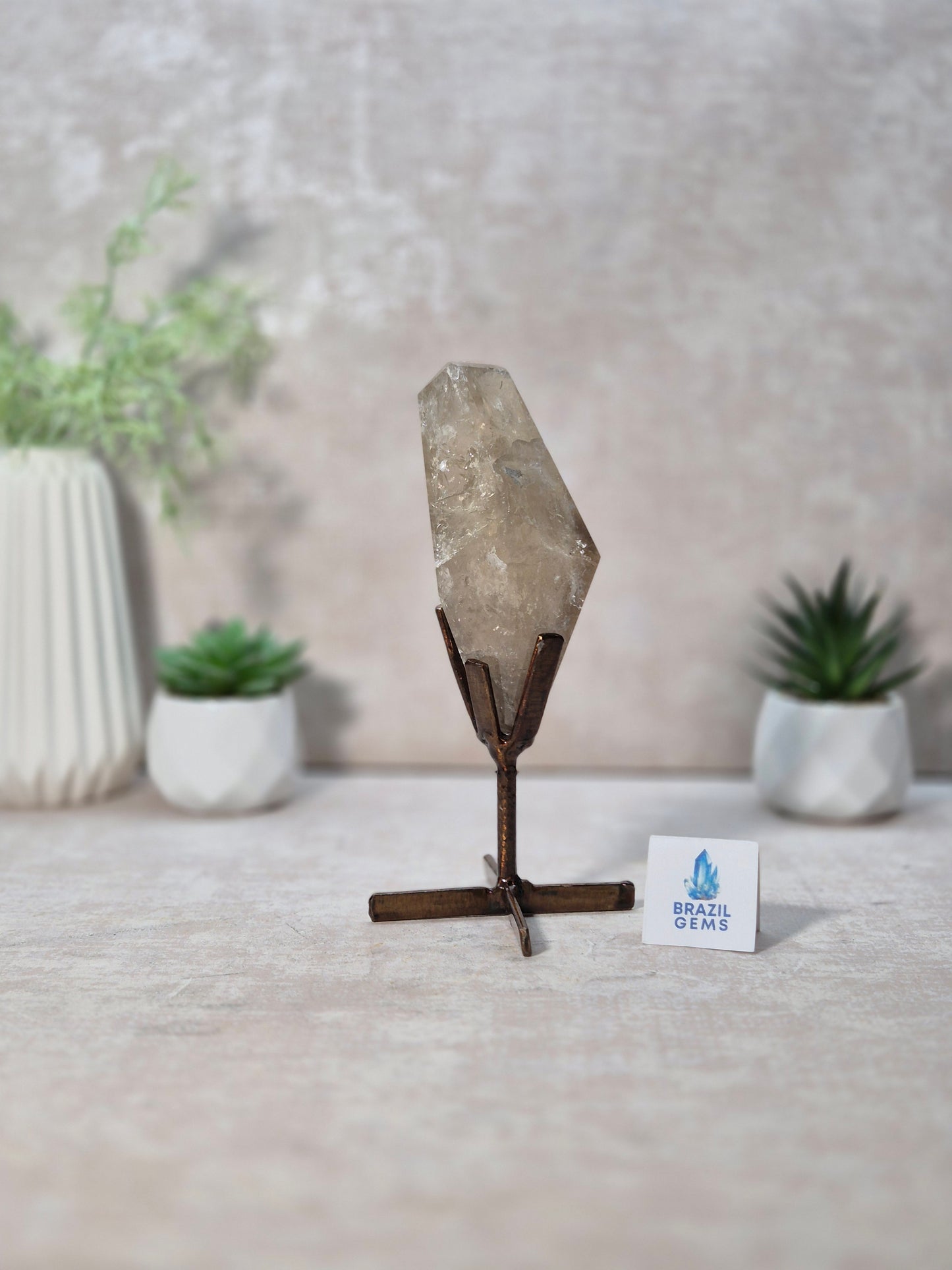 Free Form Citrine on stand