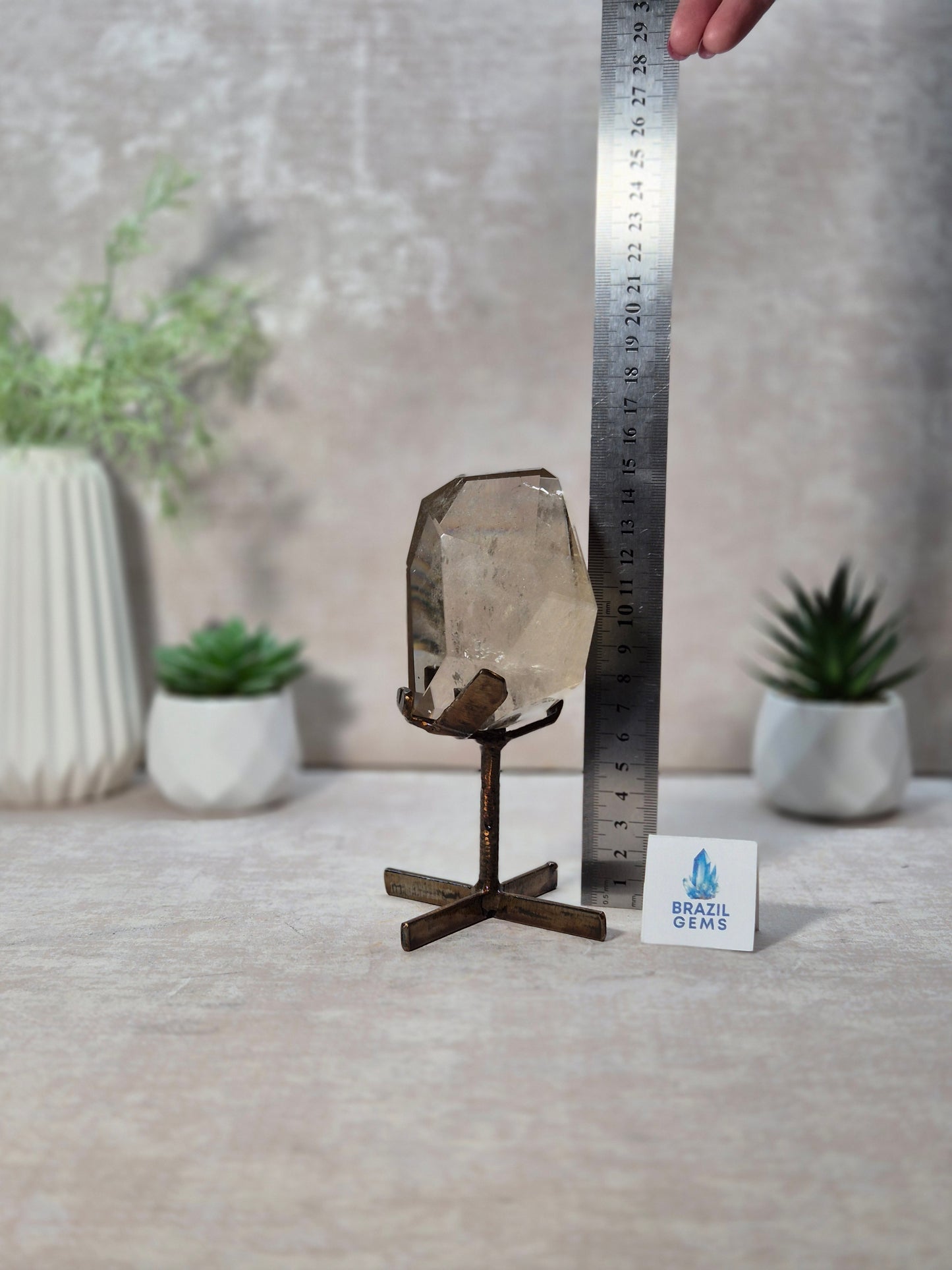 Free Form Citrine on stand