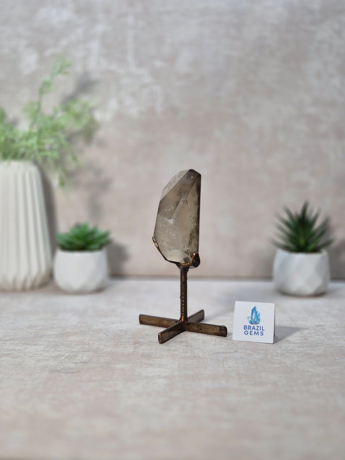 Free Form Citrine on stand