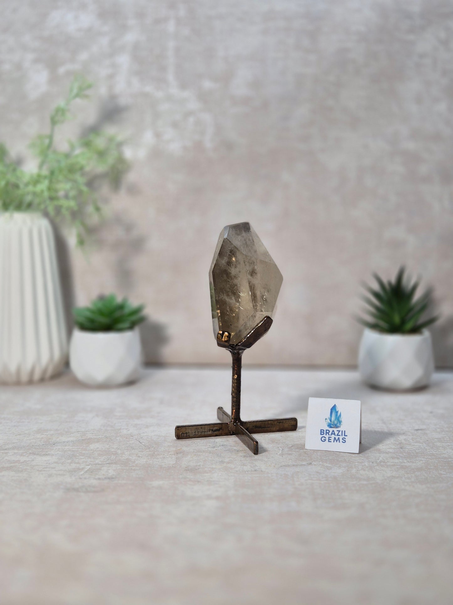 Free Form Citrine on stand