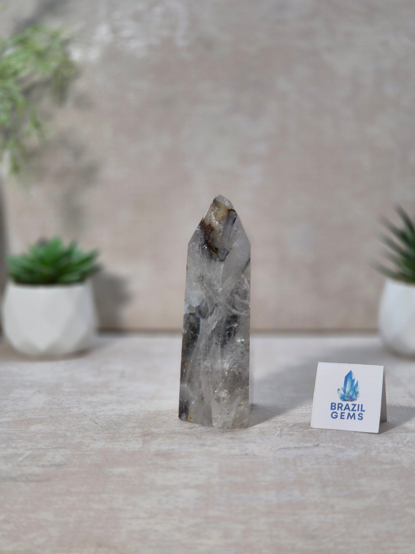 Blue Tara with Calcite Mosaic Point