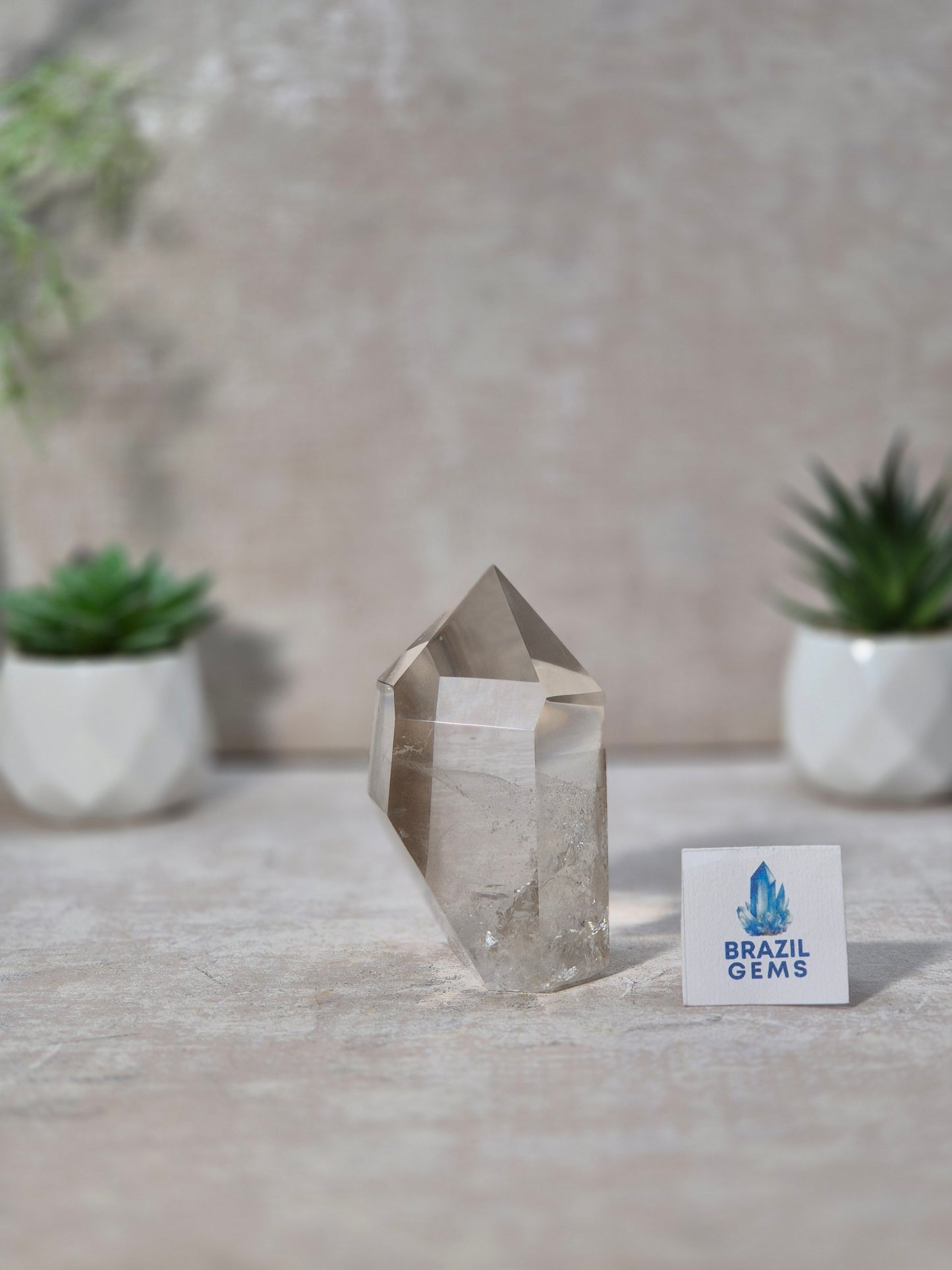 Smoky Phantom Quartz Point