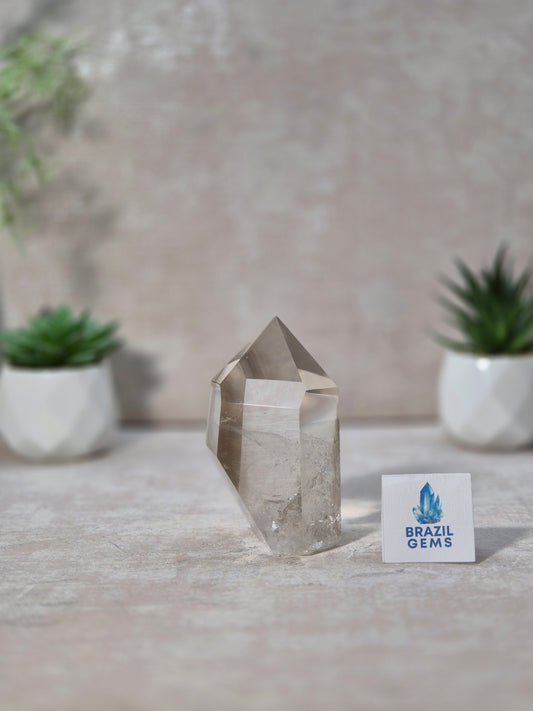 Smoky Phantom Quartz Point
