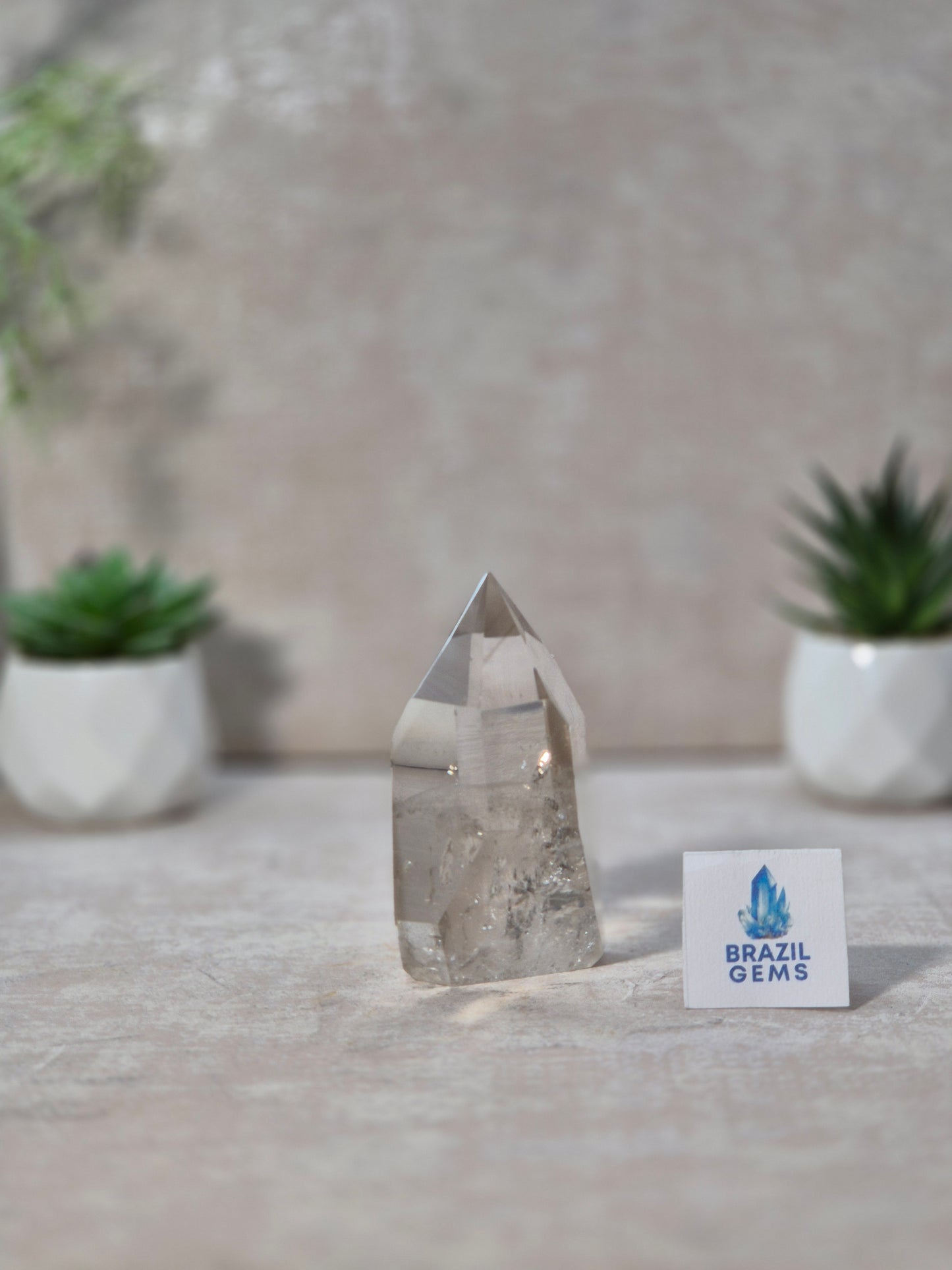 Smoky Phantom Quartz Point