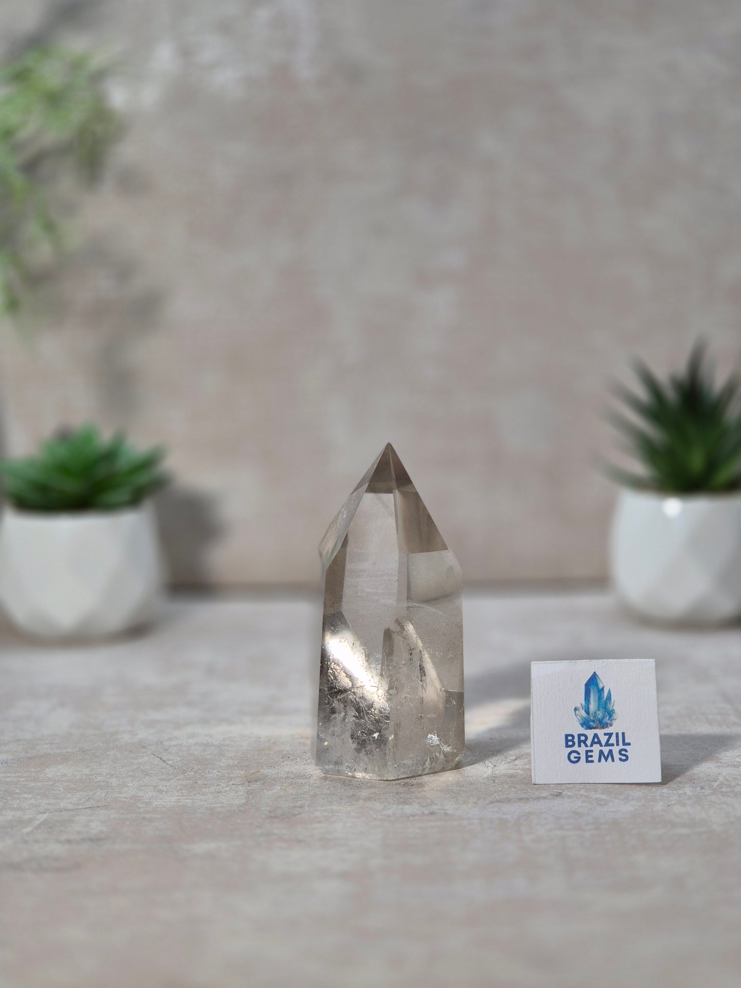 Smoky Phantom Quartz Point