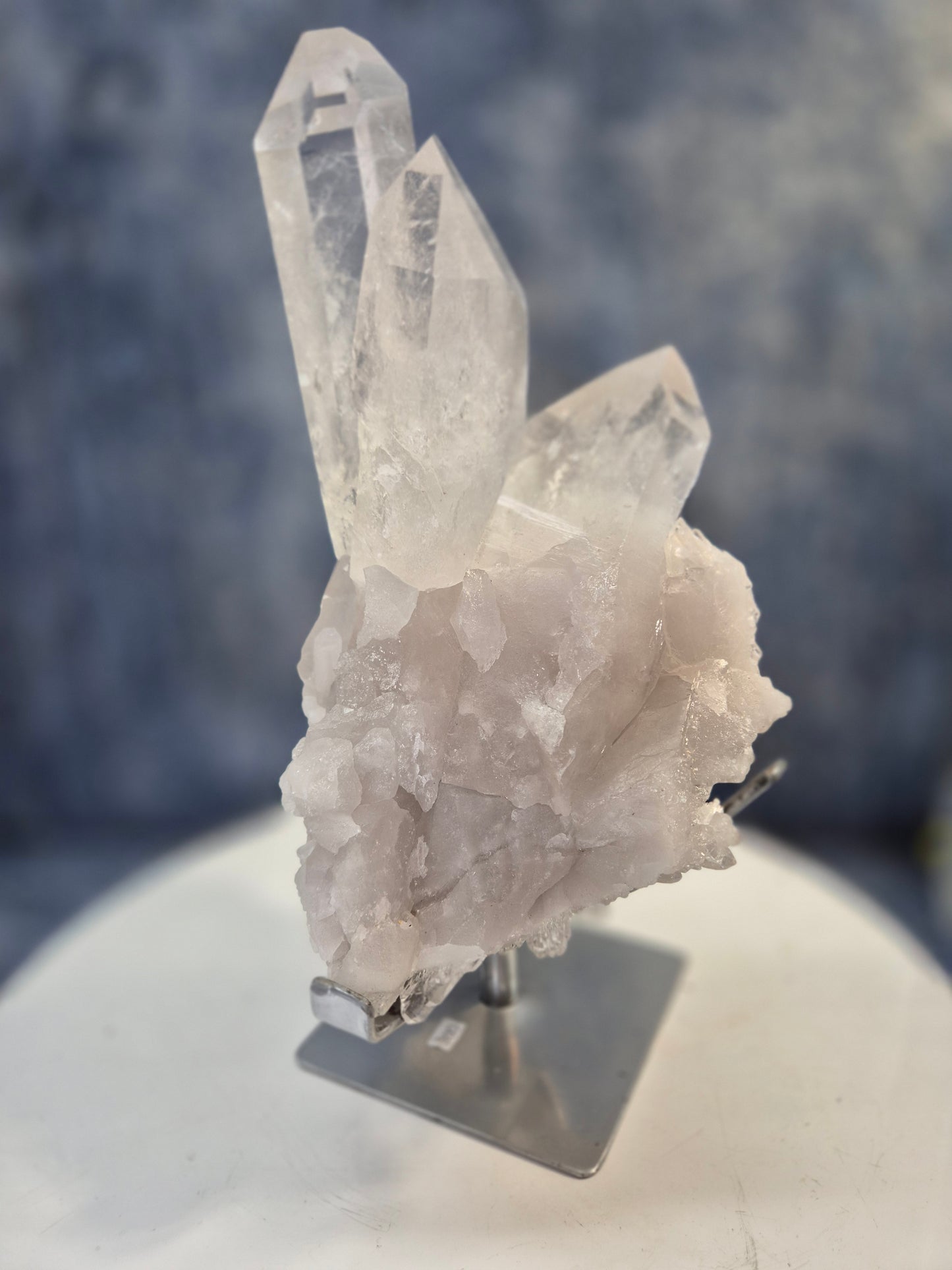 Lemurian Quartz Cluster on stand