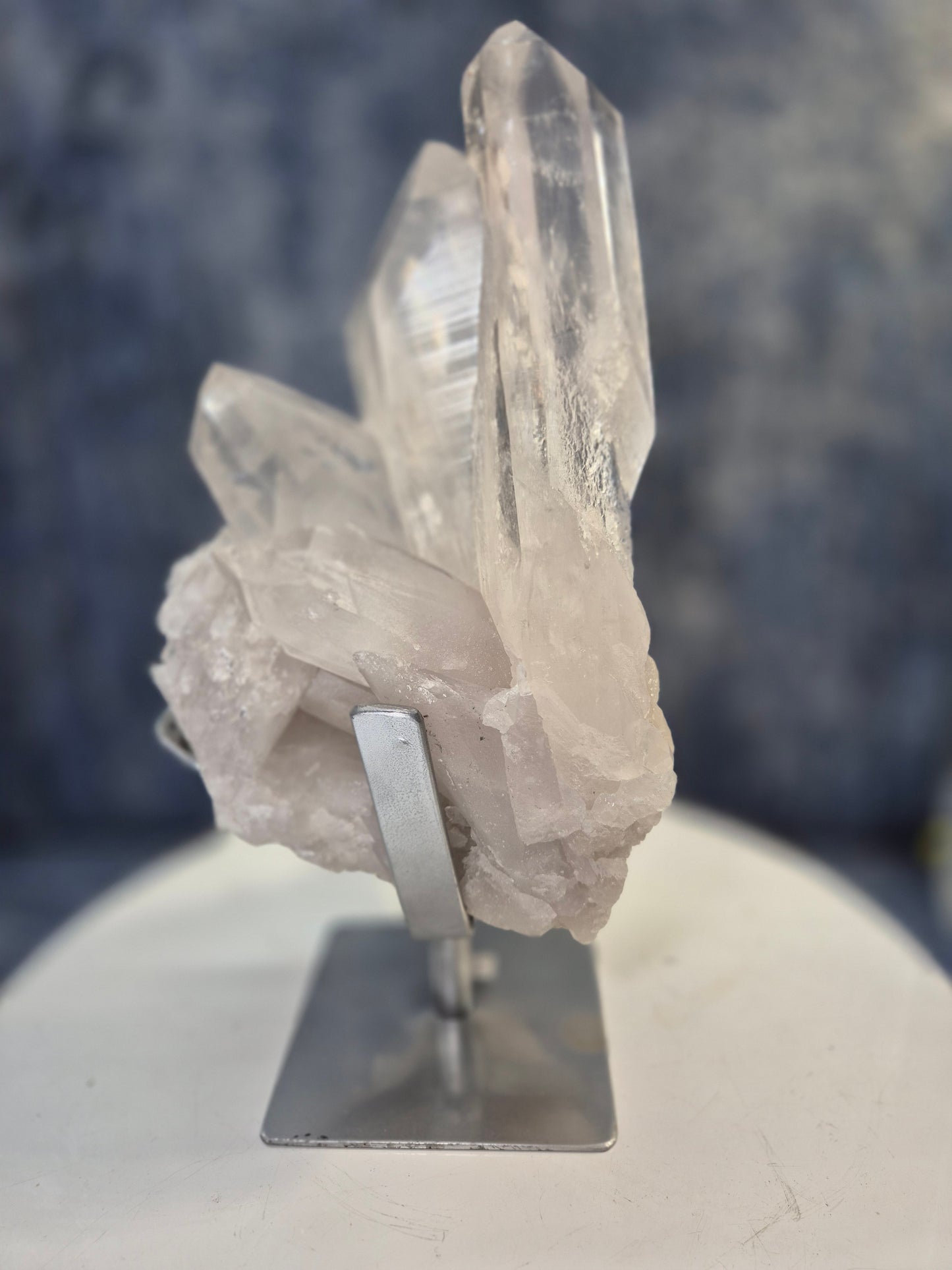 Lemurian Quartz Cluster on stand