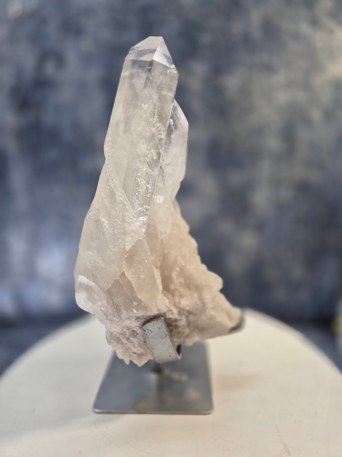 Lemurian Quartz Cluster on stand
