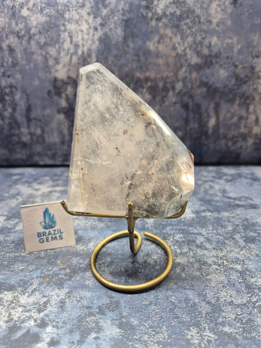 Blue Tara with Mosaic Calcite Slab on stand