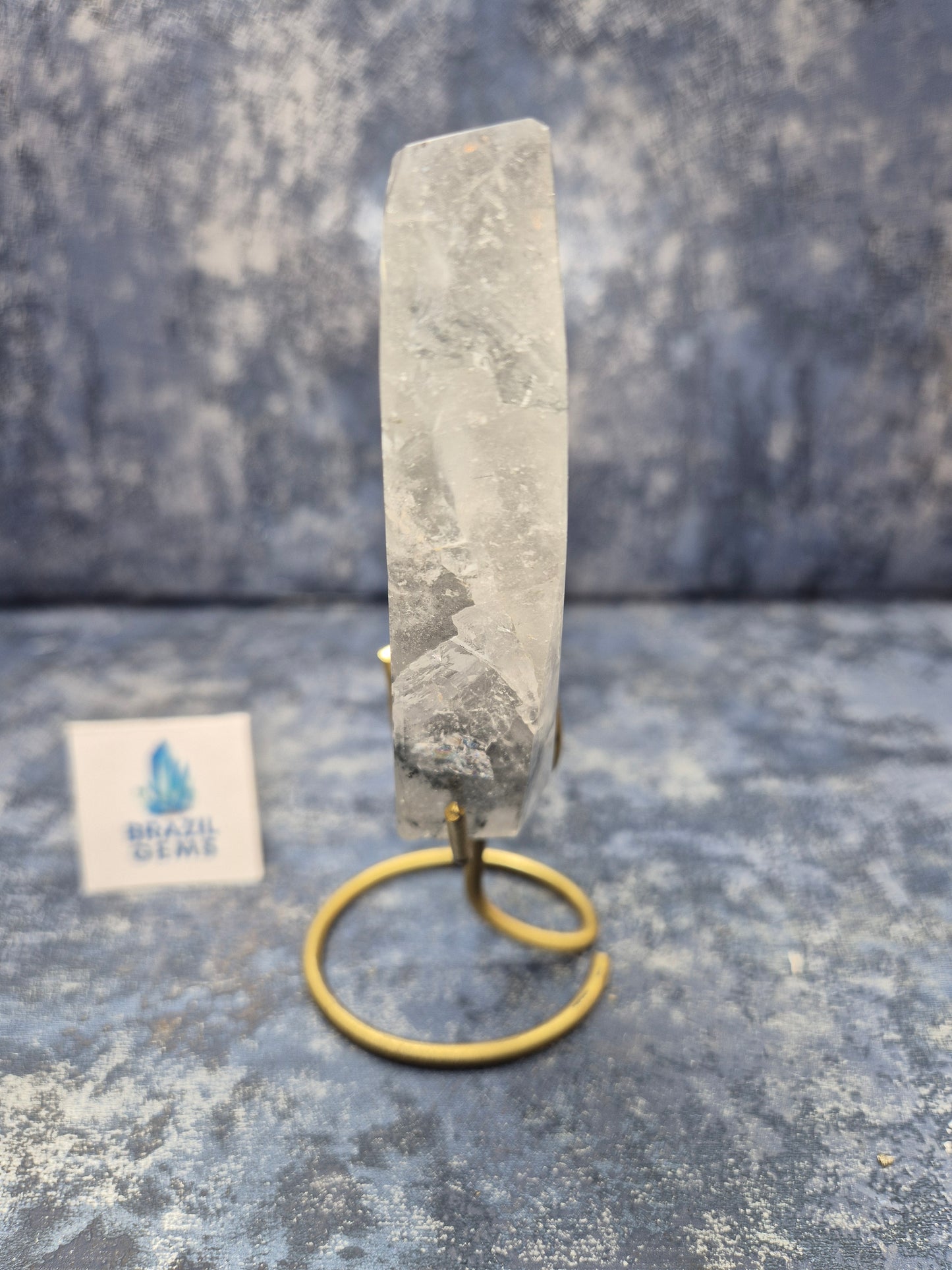 Blue Tara with Mosaic Calcite Slab on stand