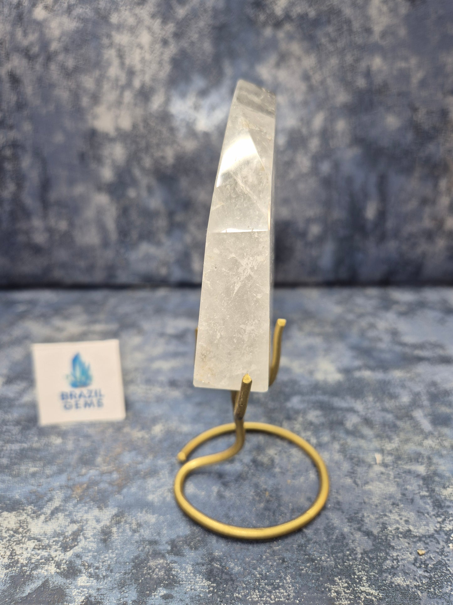 Blue Tara with Mosaic Calcite Slab on stand