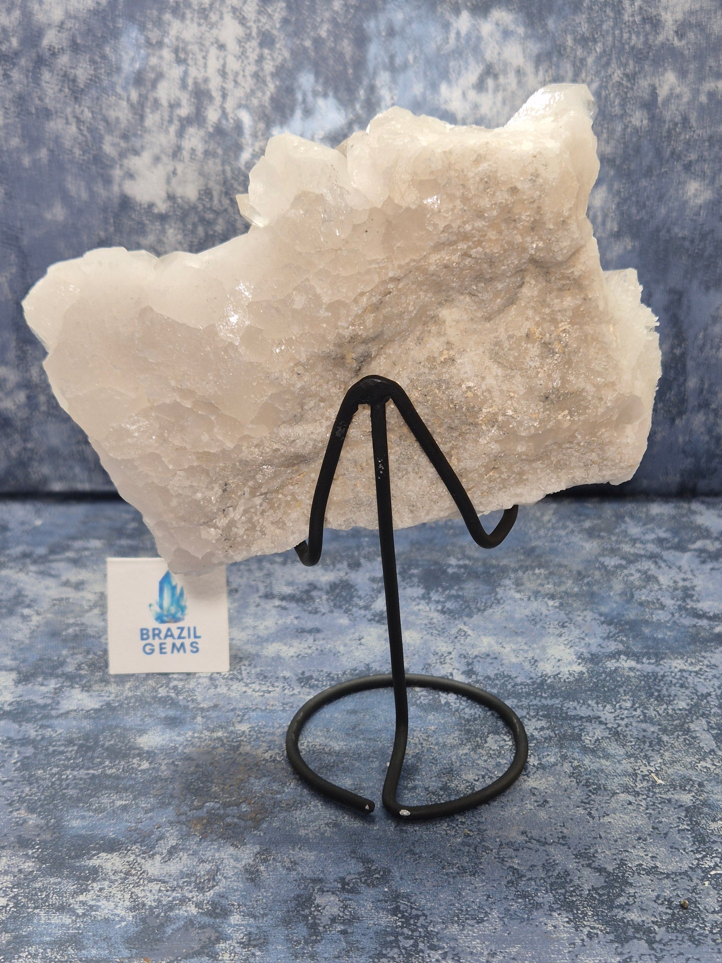Lemurian Quartz Cluster on stand