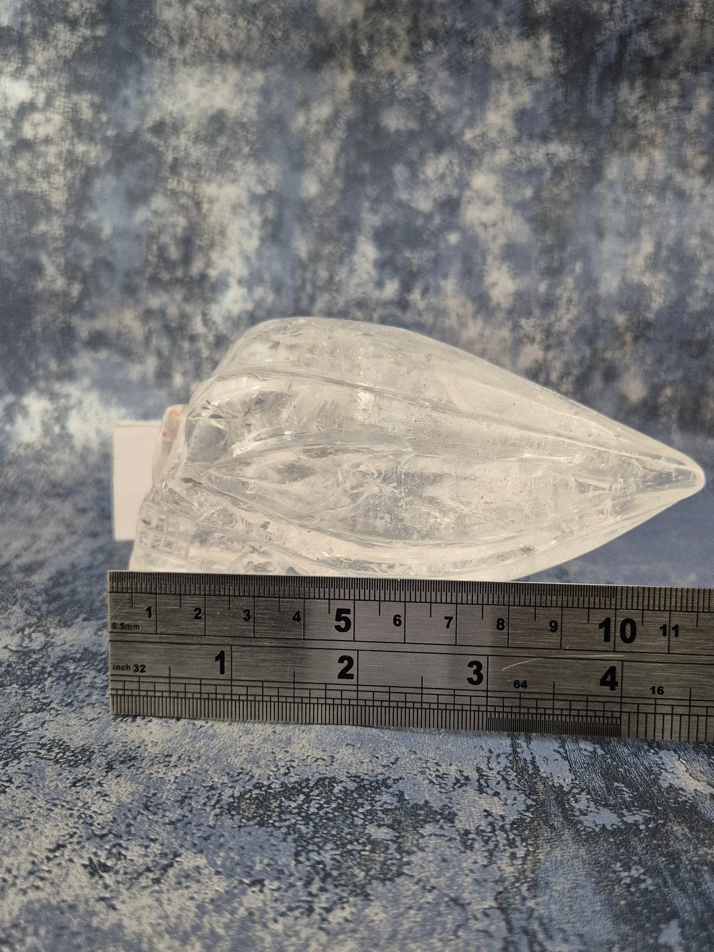 Lemurian Quartz Traveller Skull with Rainbow