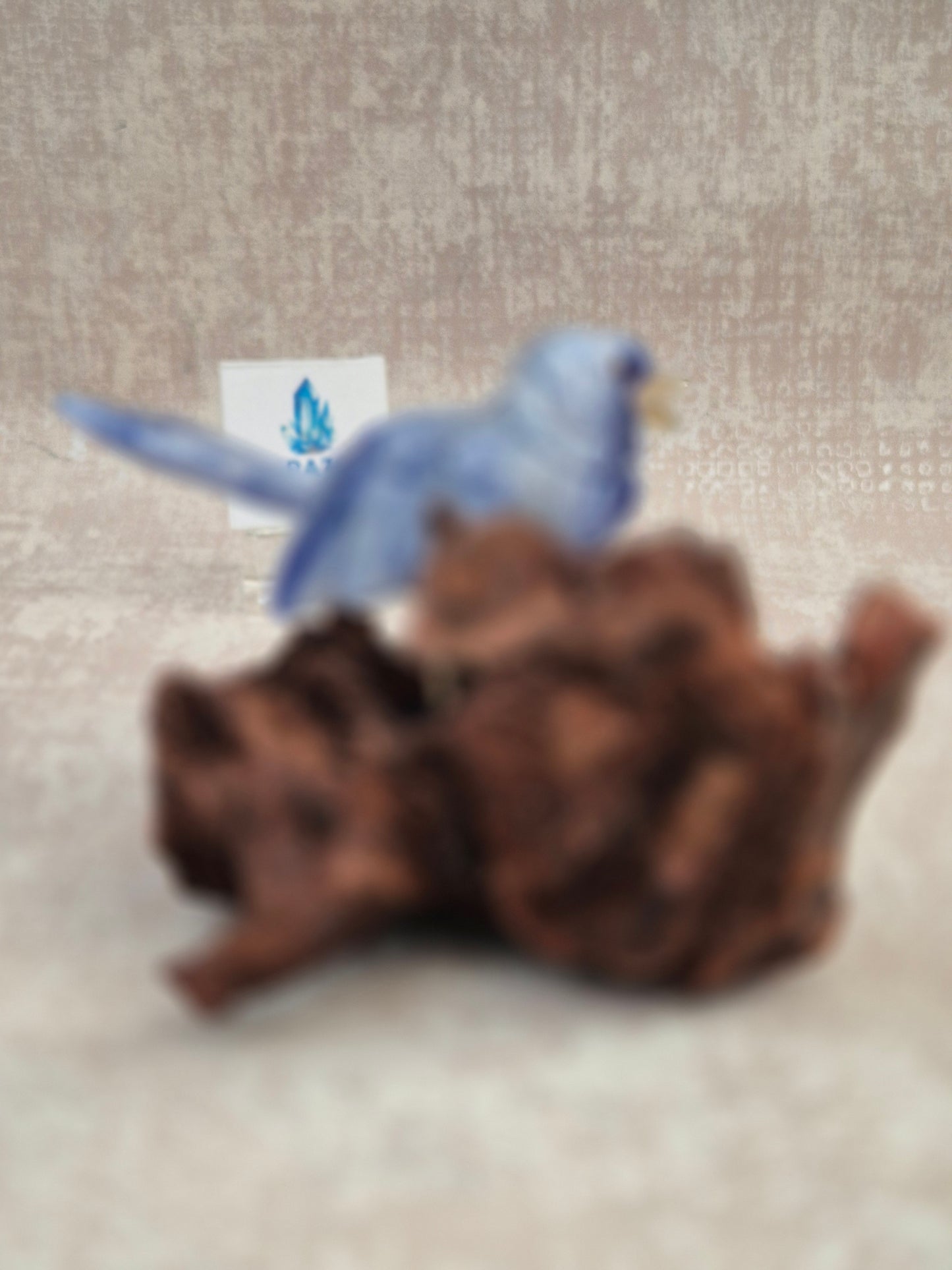Sodalite Bird on Natural Driftwood Base