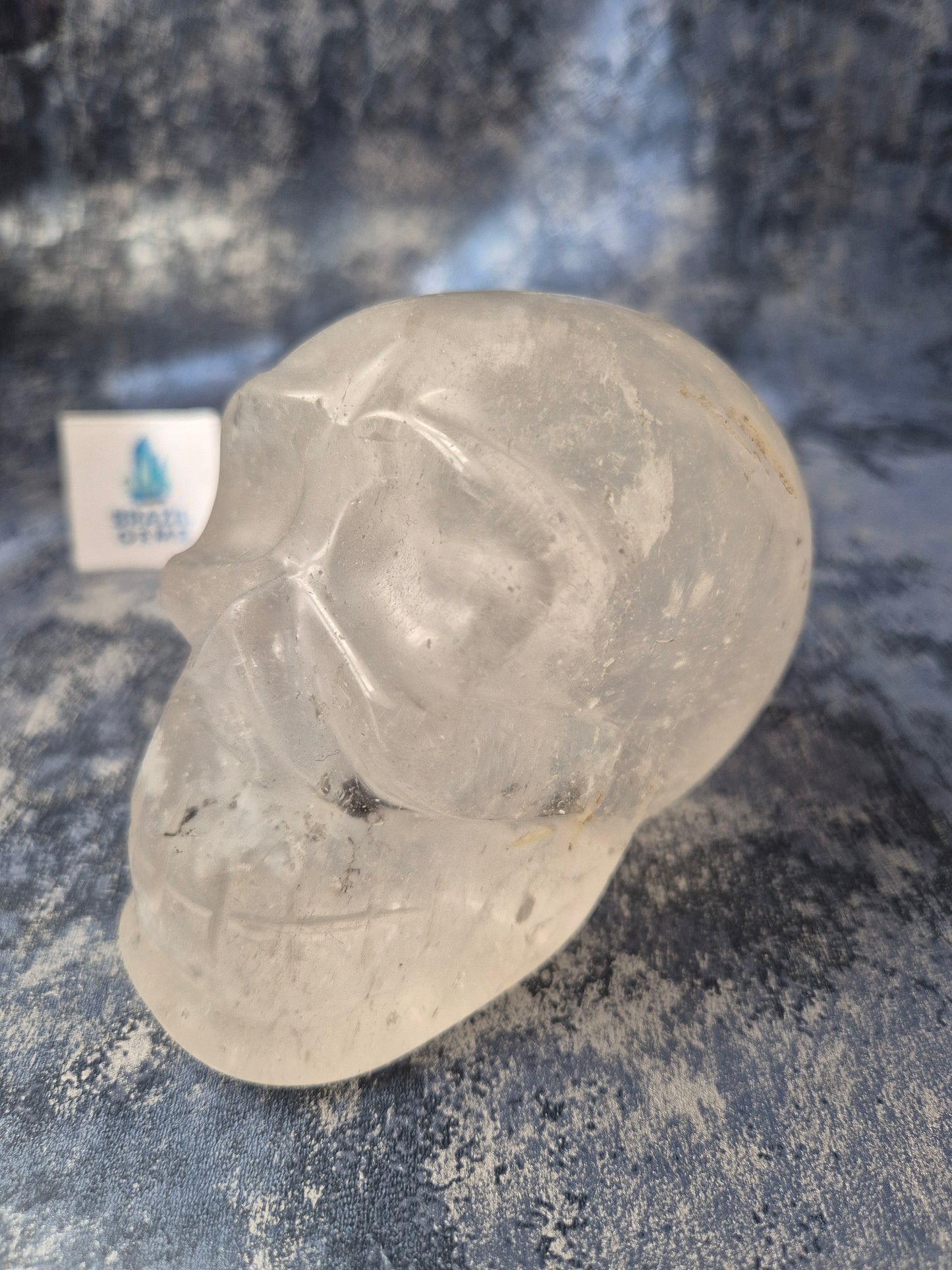 Blue Tara with Mosaic Calcite Skull
