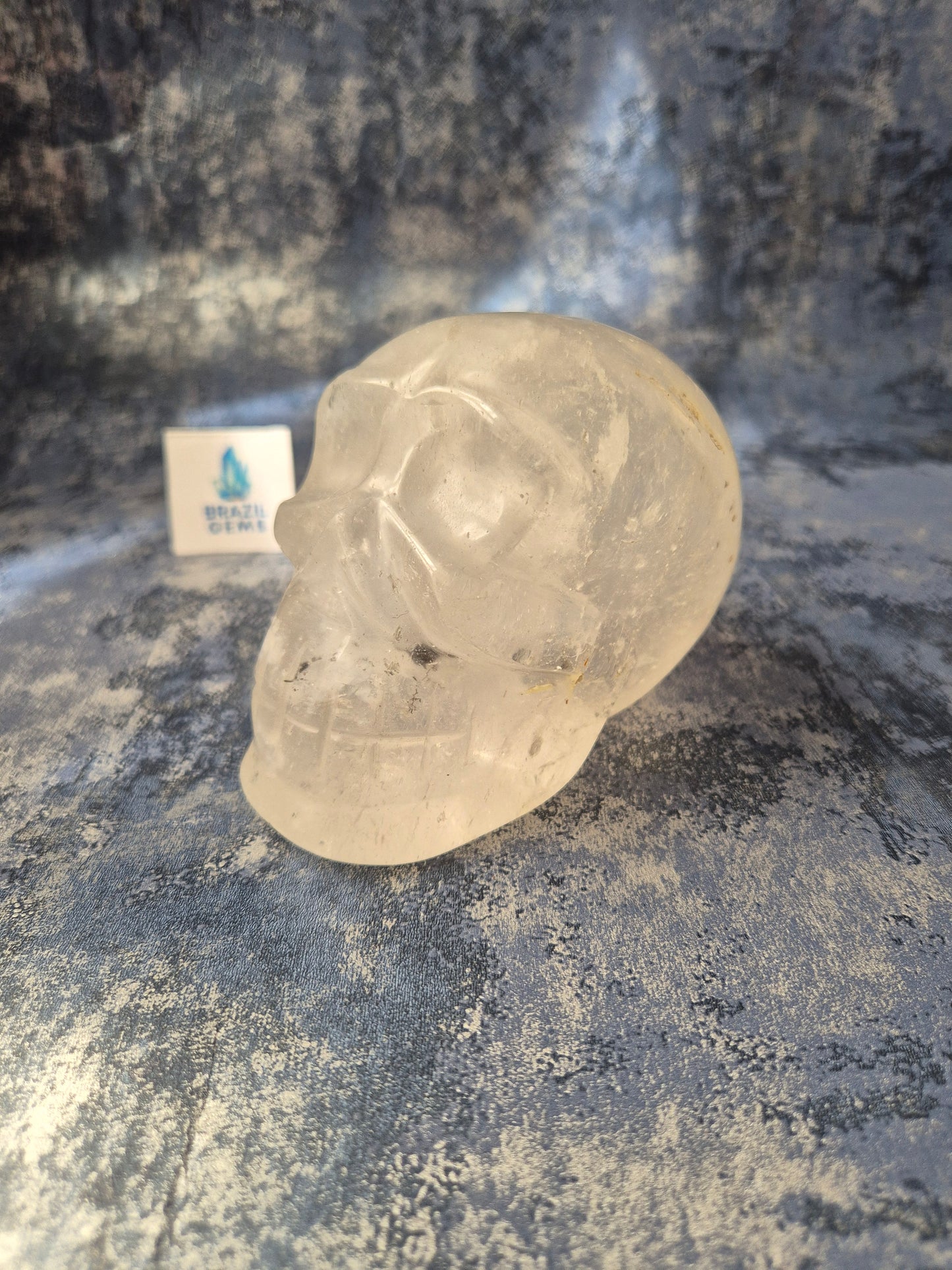 Blue Tara with Mosaic Calcite Skull